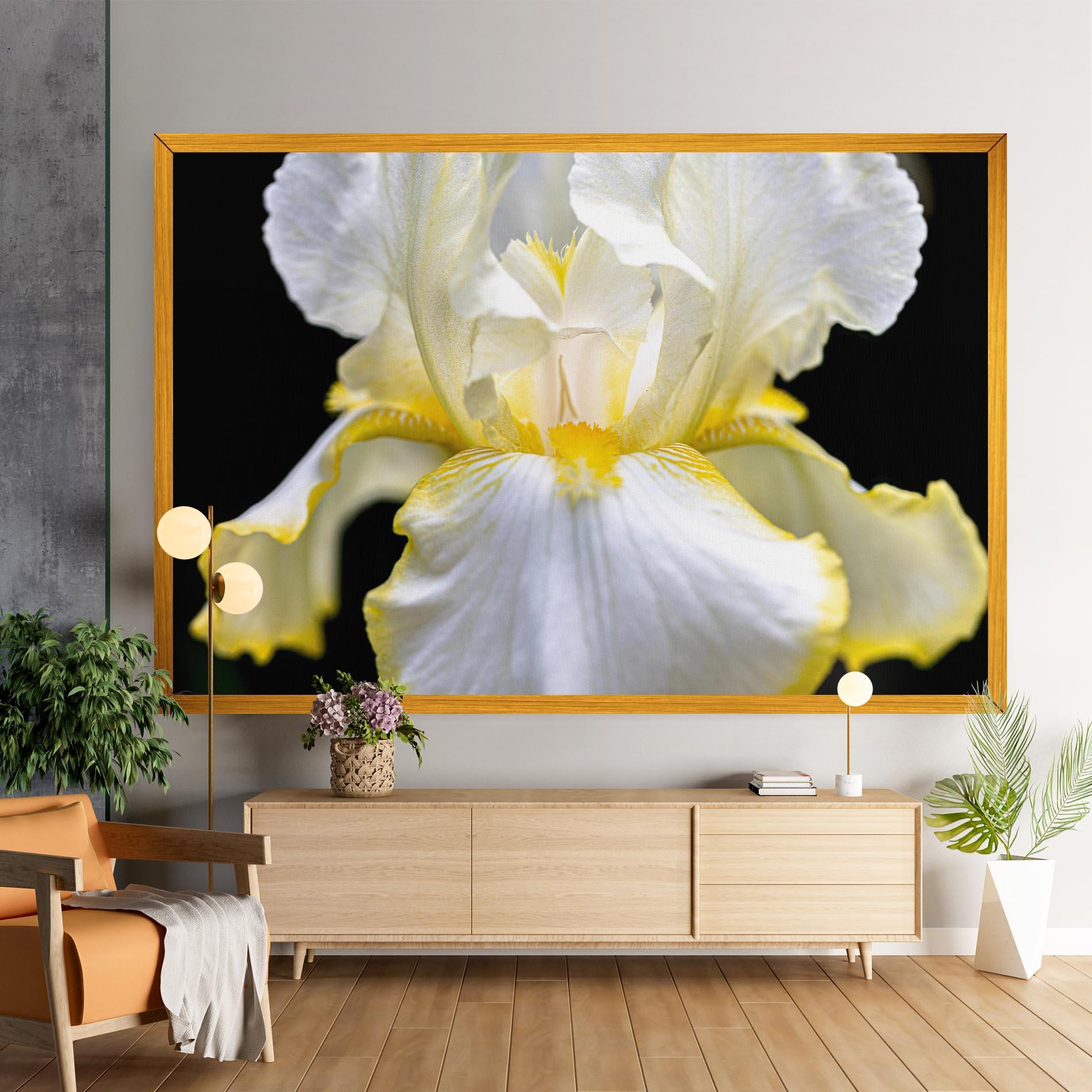 Vászonkép White Yellow Iris mockup 9