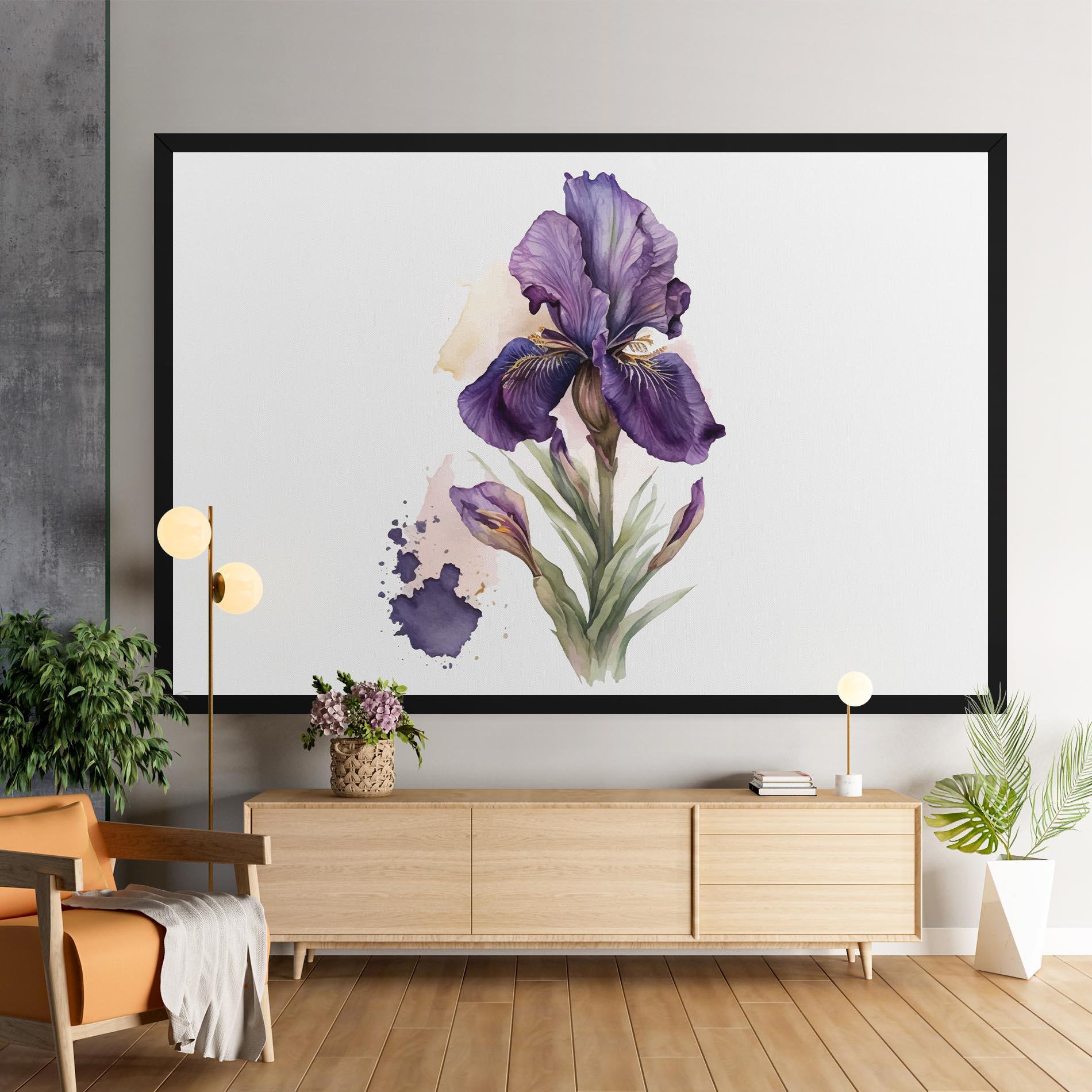 Vászonkép Beautiful Purple Iris mockup 9