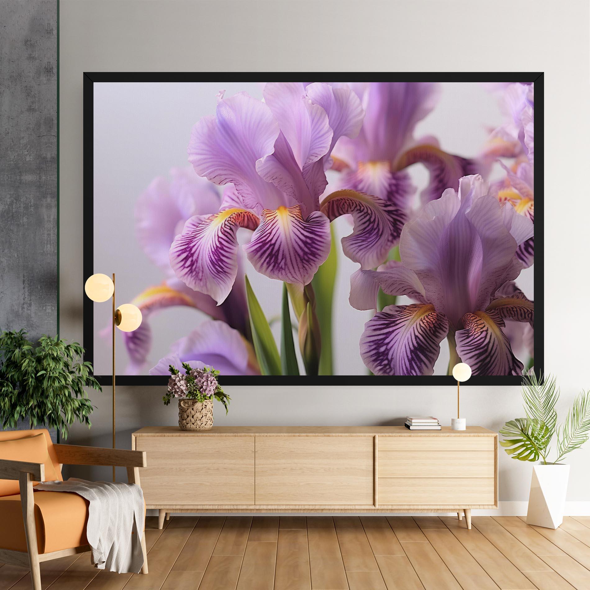 Vászonkép Iris In Vase mockup 9