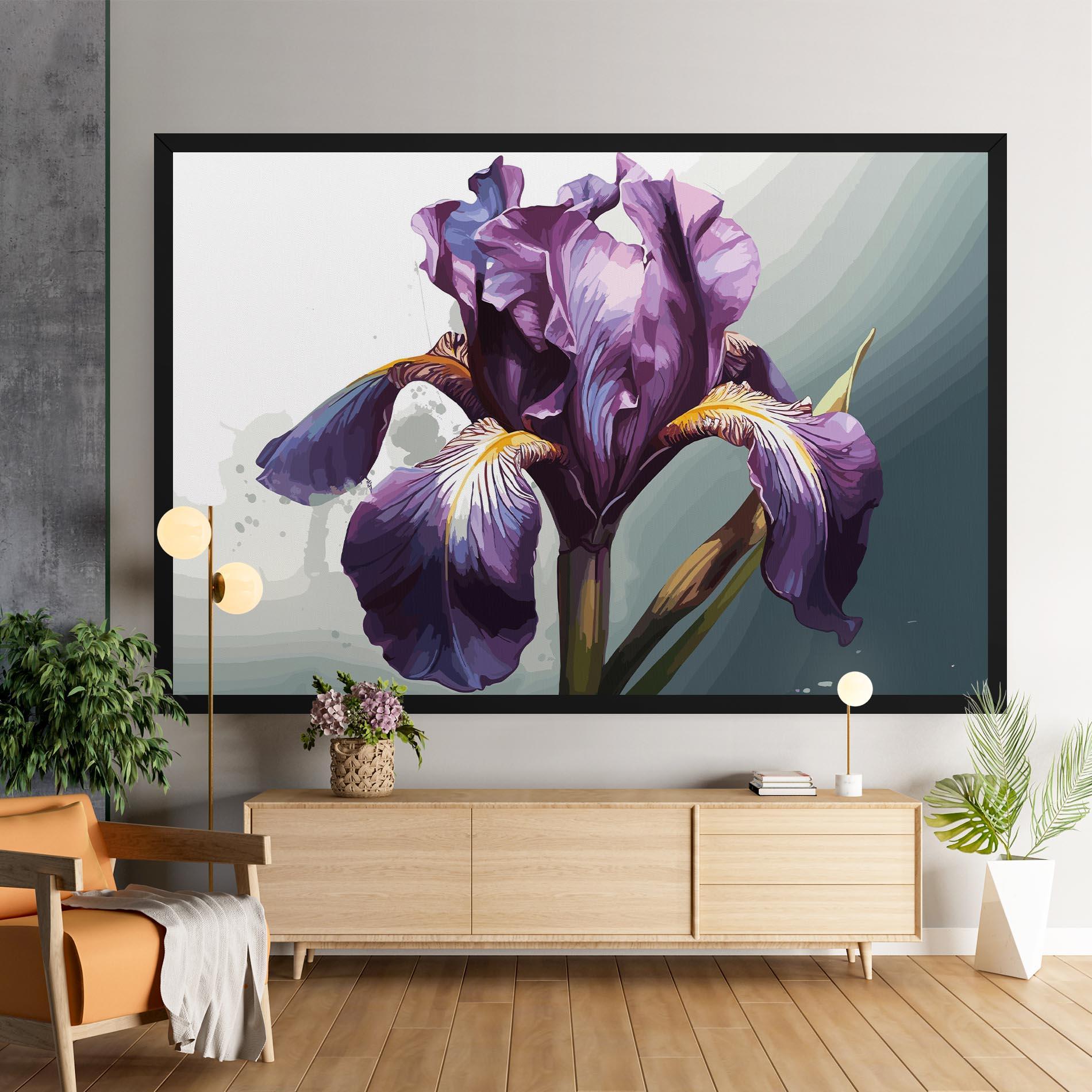 Vászonkép Purple Blue Iris mockup 9