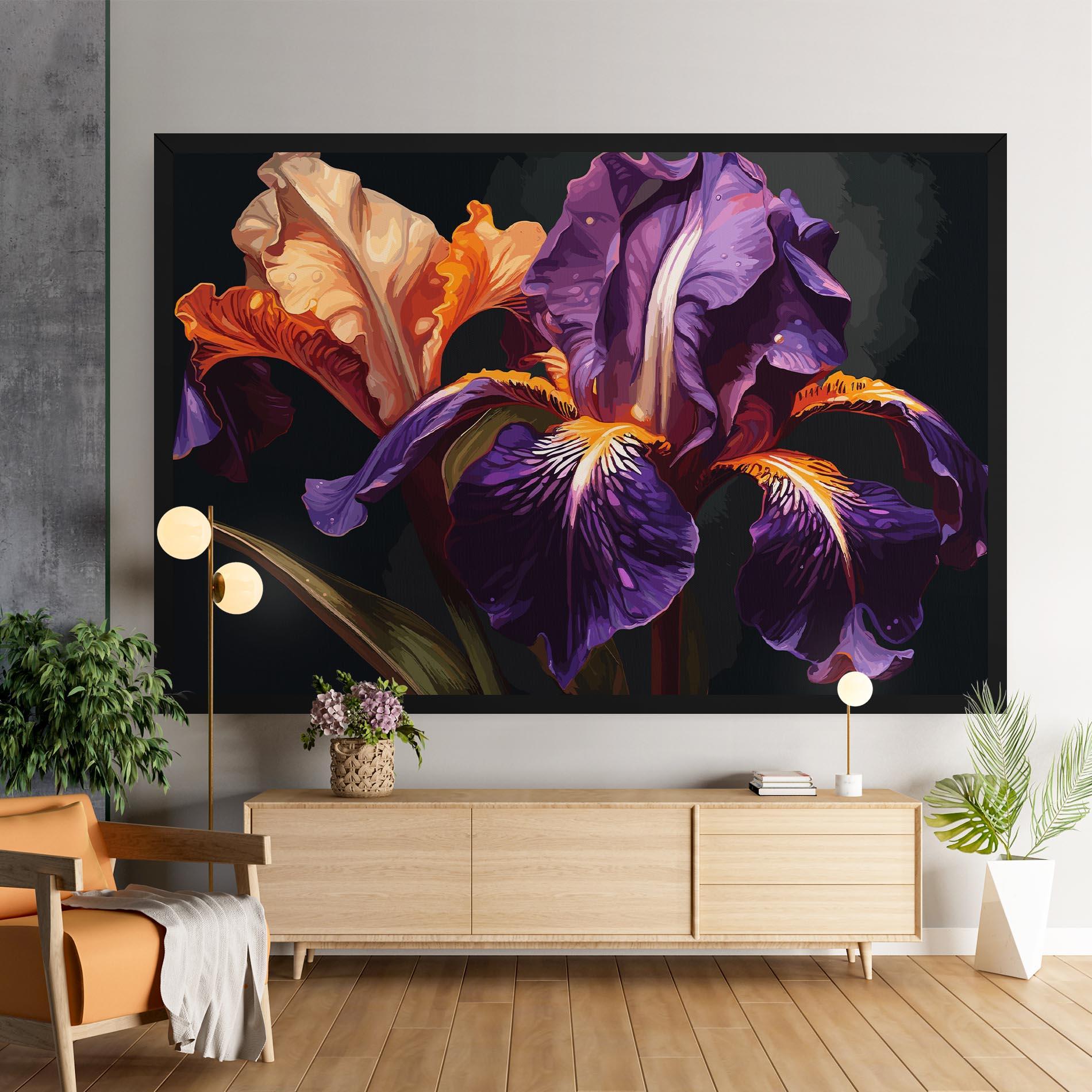 Vászonkép Purple Orange Iris mockup 9