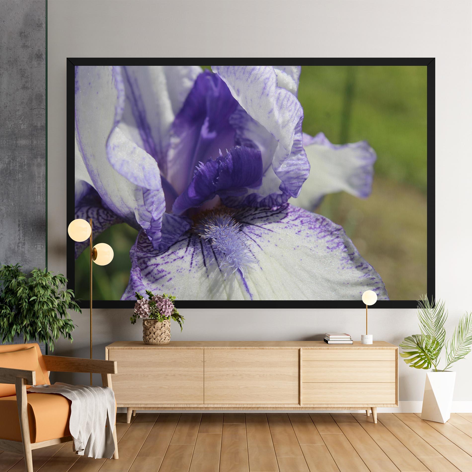 Vászonkép White Purple Iris mockup 9