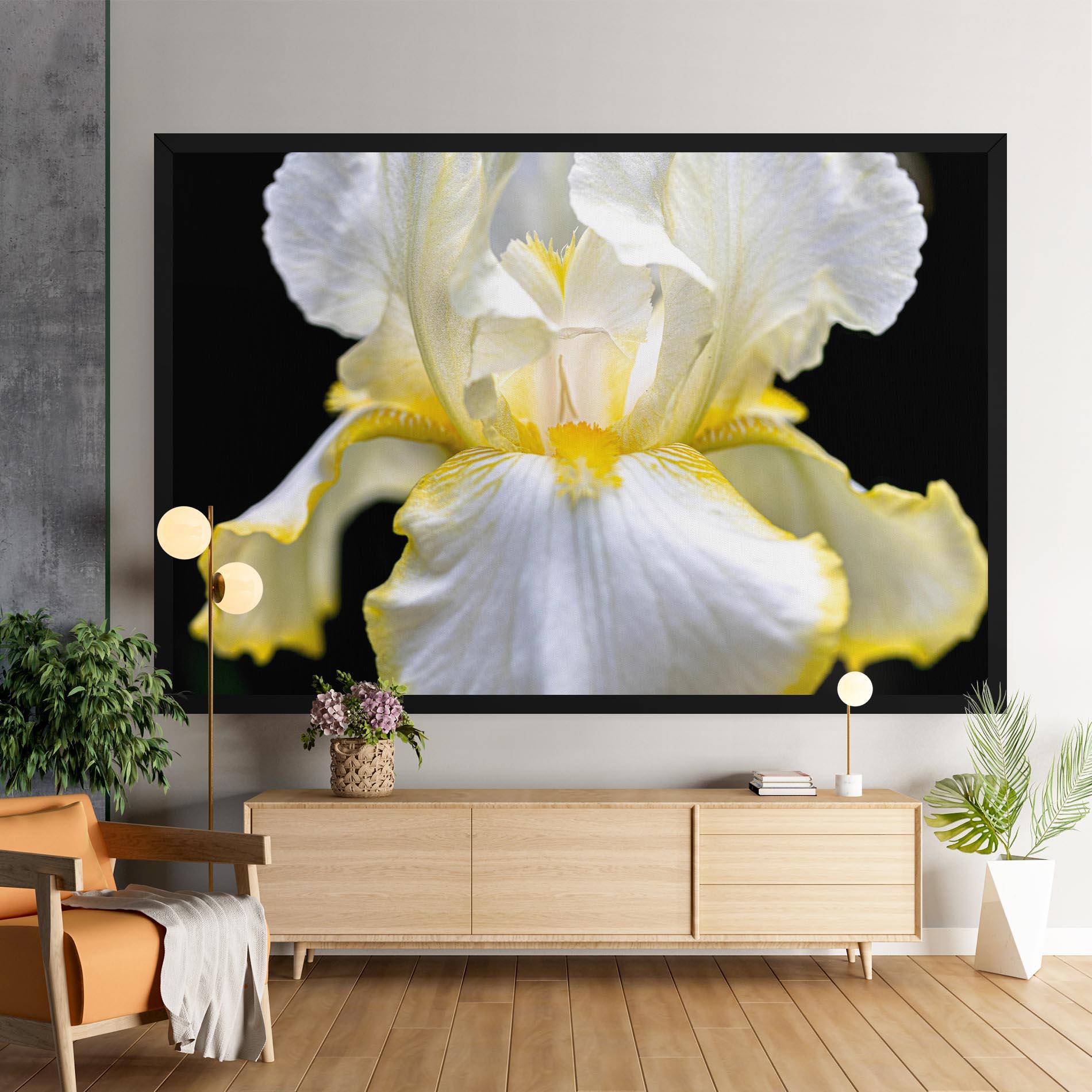Vászonkép White Yellow Iris mockup 9