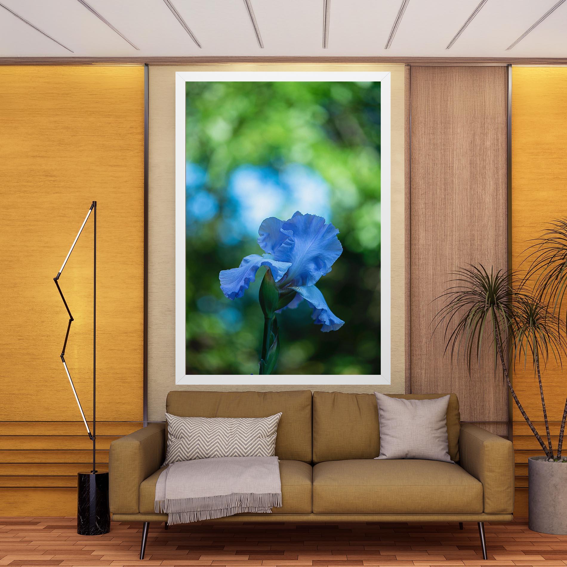 Vászonkép Blue Iris In The Garden mockup 9