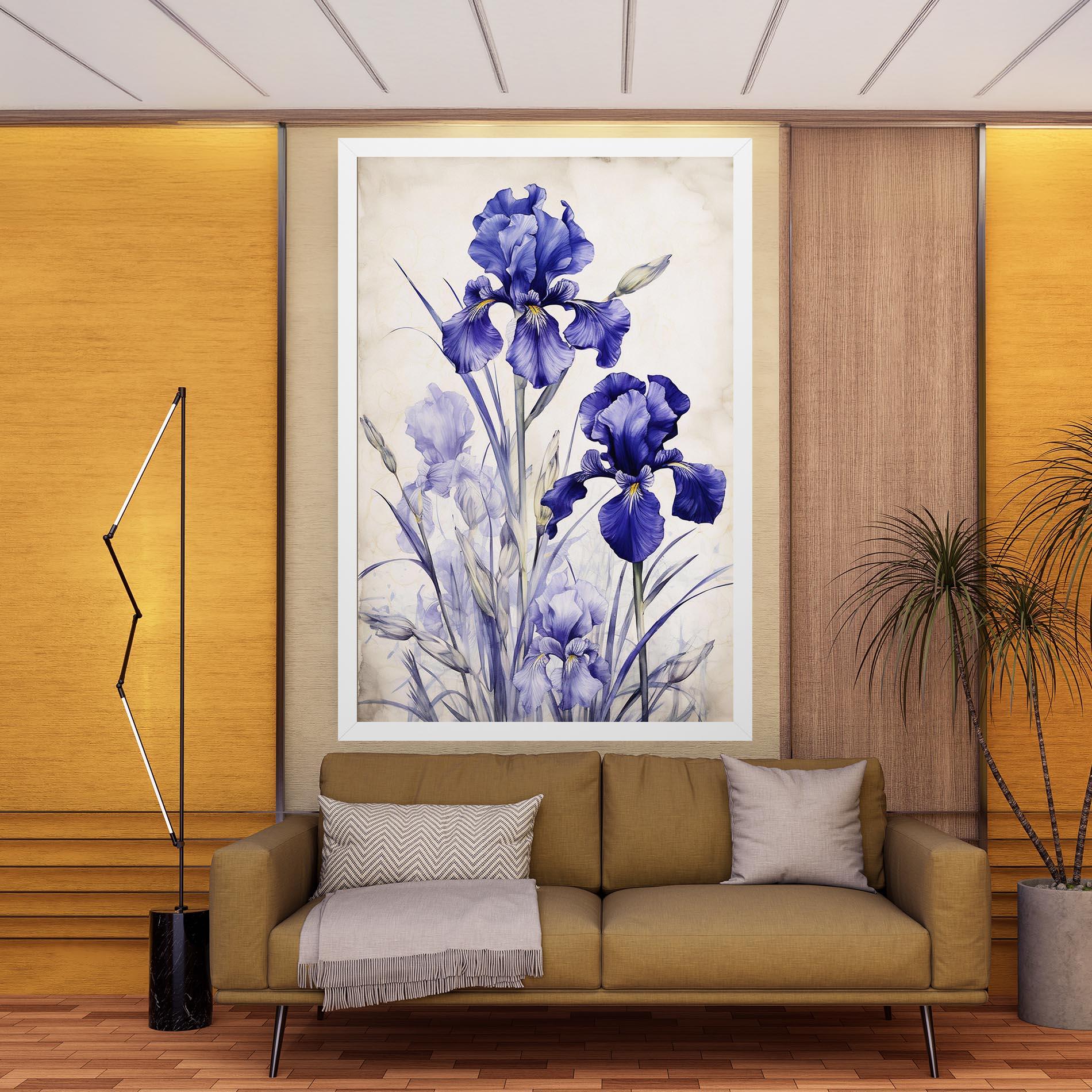 Vászonkép Irises Painting mockup 9