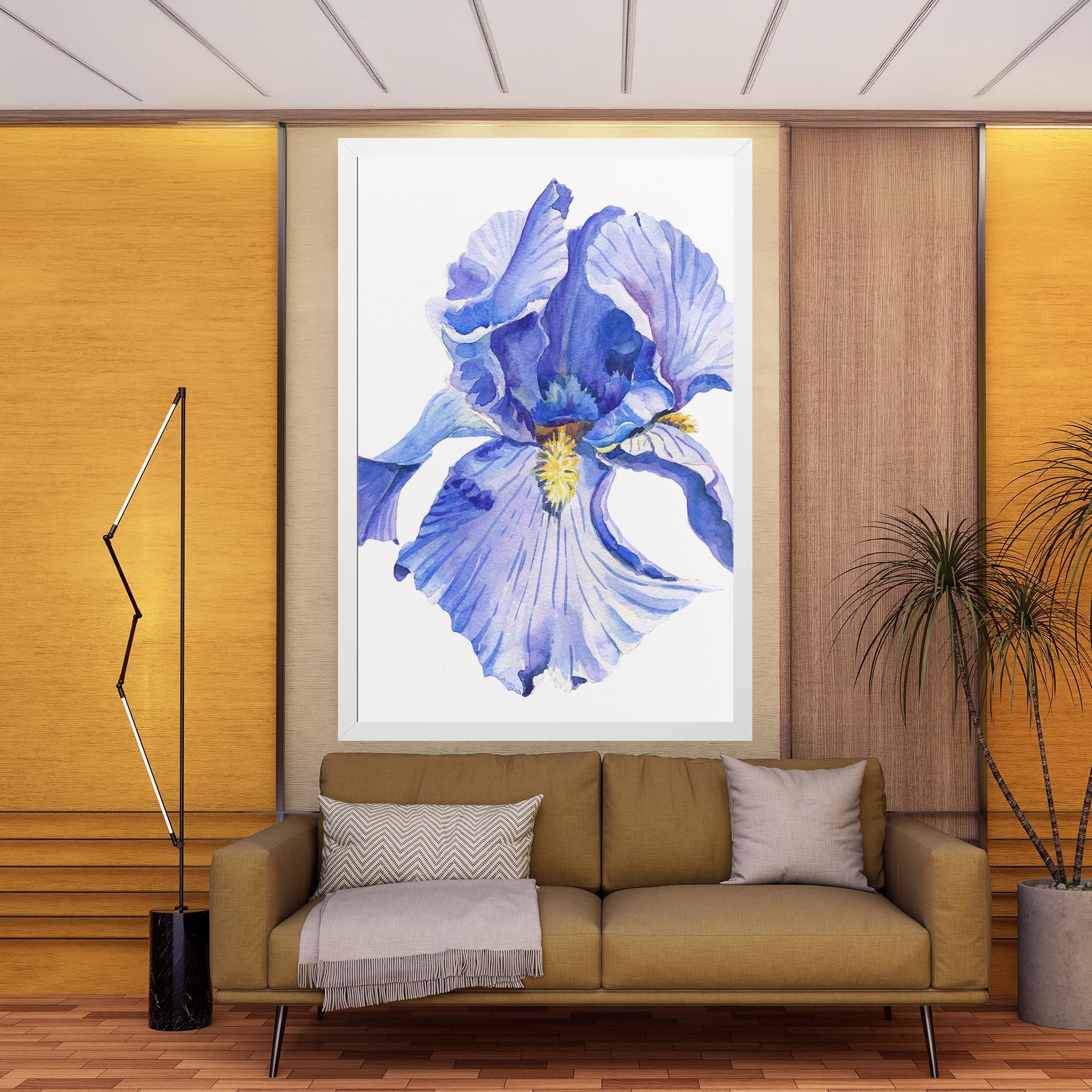Vászonkép Purple Iris On White mockup 9