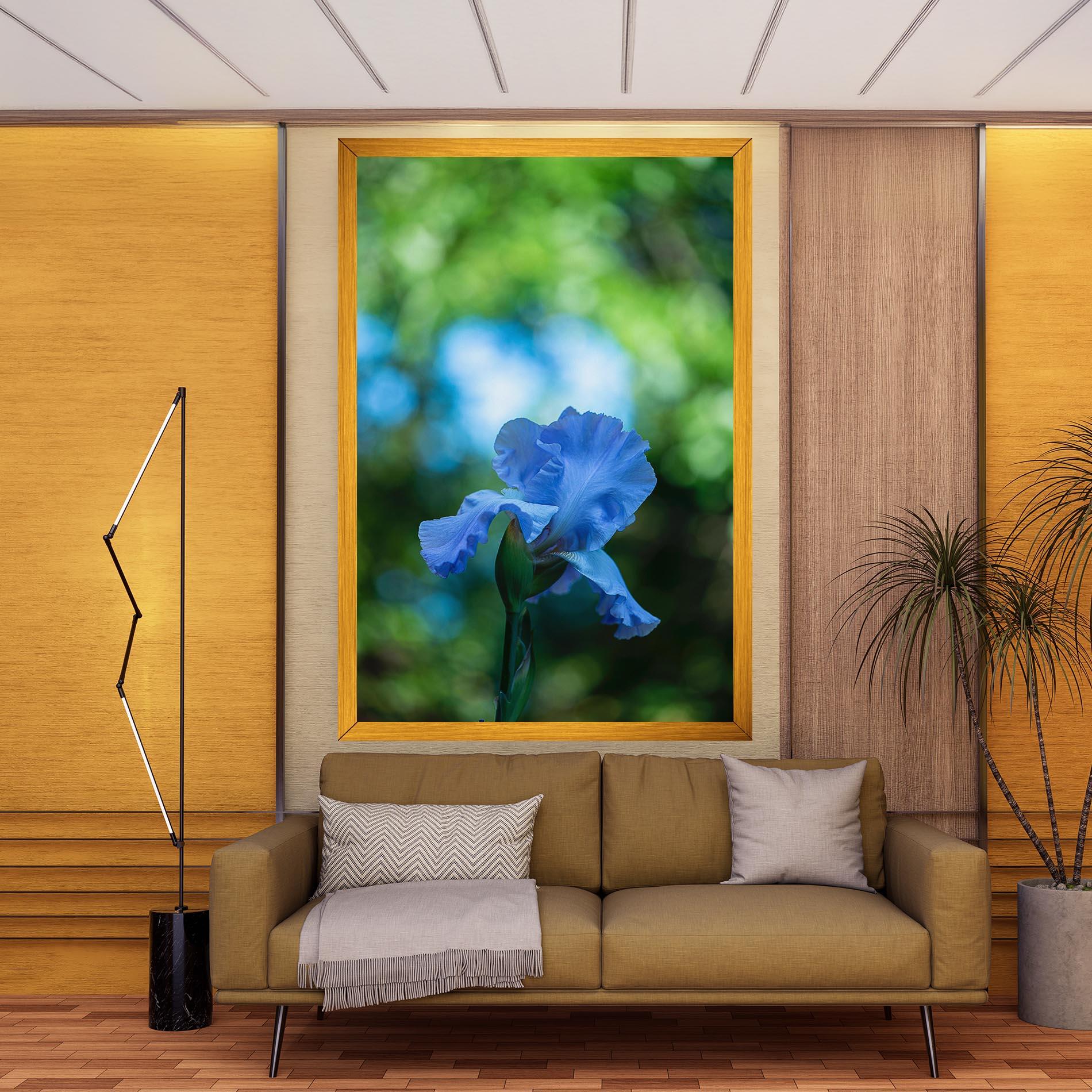 Vászonkép Blue Iris In The Garden mockup 9