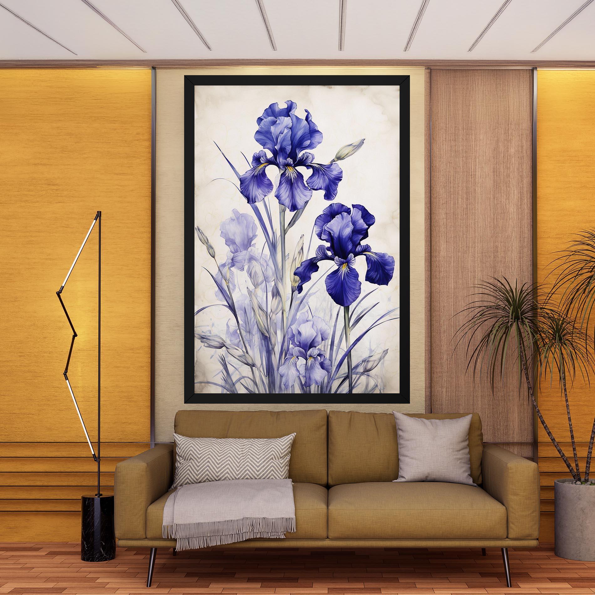 Vászonkép Irises Painting mockup 9