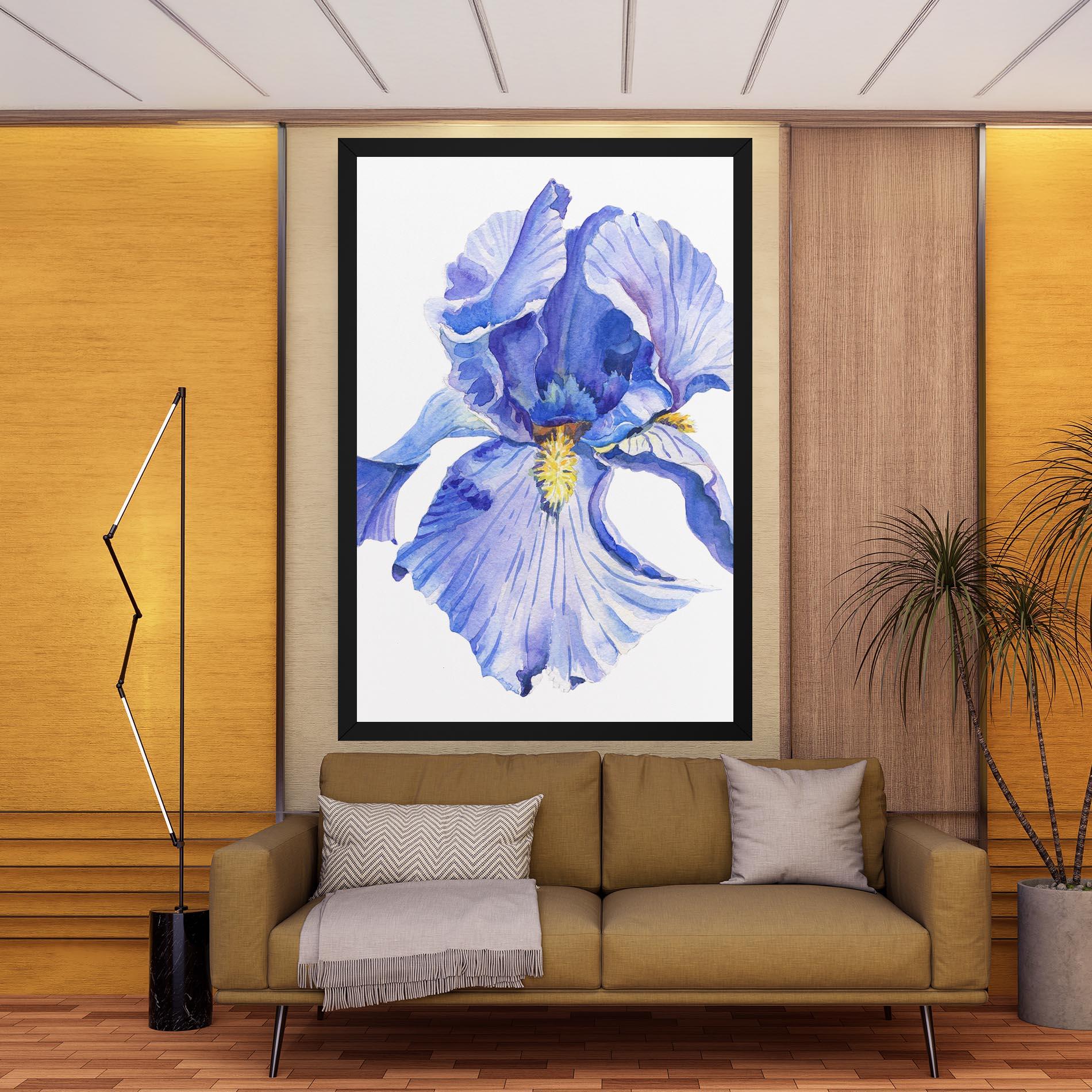 Vászonkép Purple Iris On White mockup 9