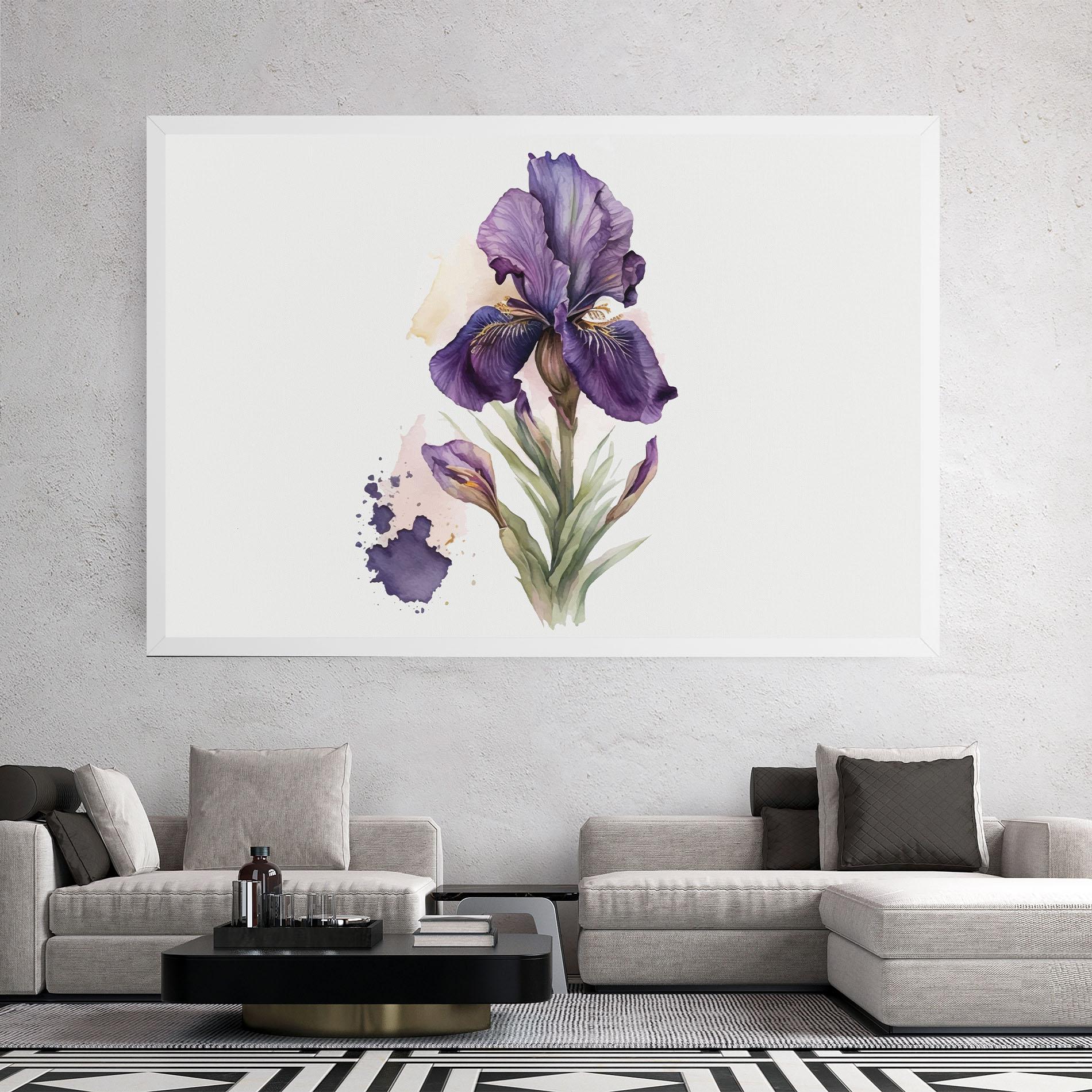 Vászonkép Beautiful Purple Iris mockup 2