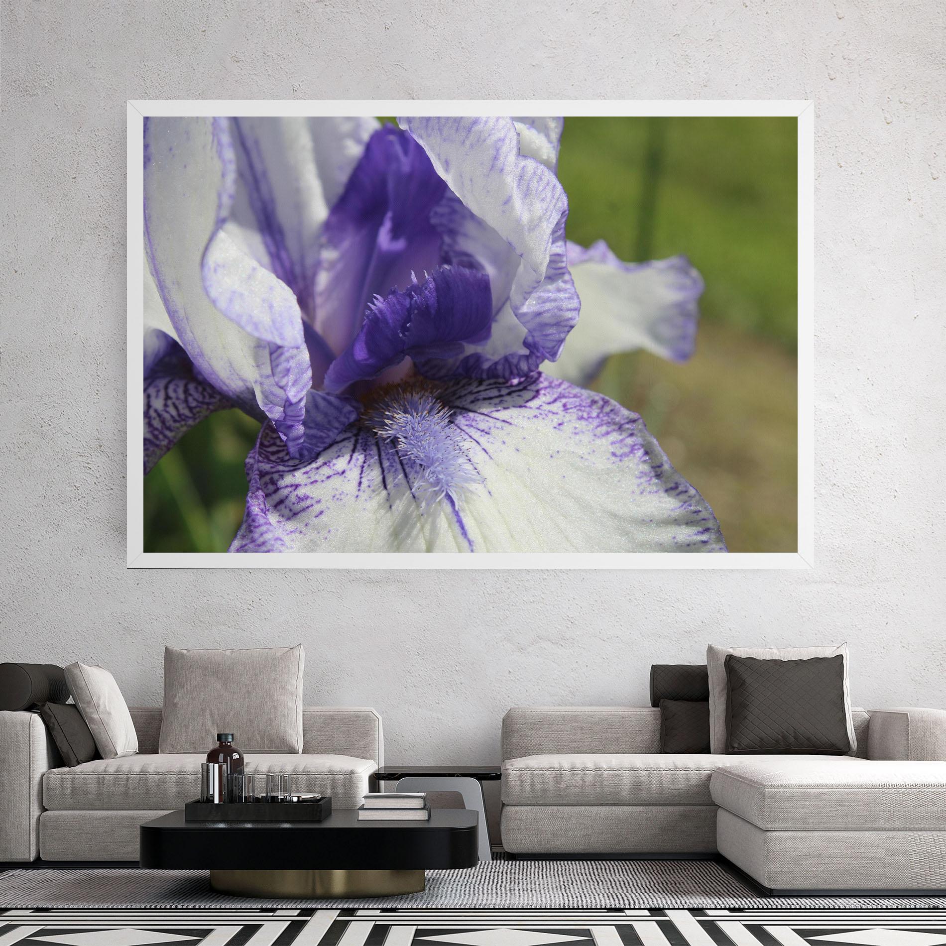 Vászonkép White Purple Iris mockup 2