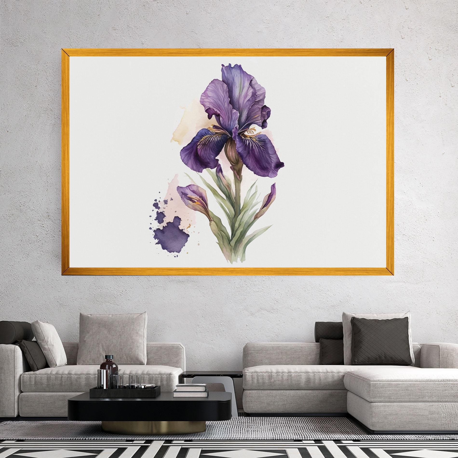Vászonkép Beautiful Purple Iris mockup 2