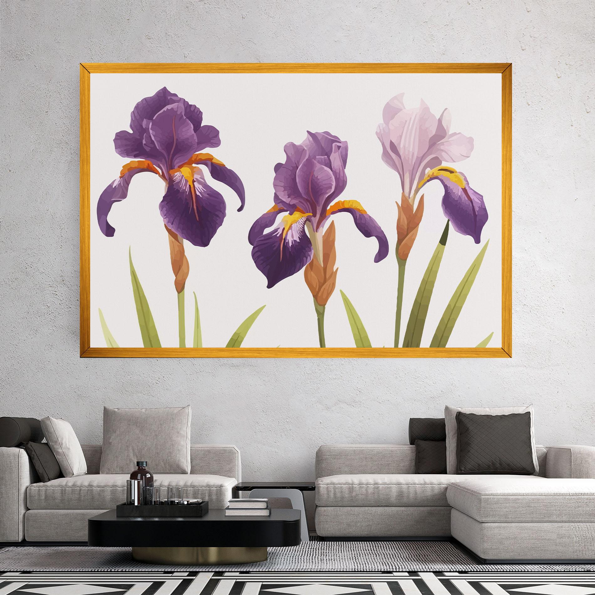 Vászonkép Iris Leaf mockup 2