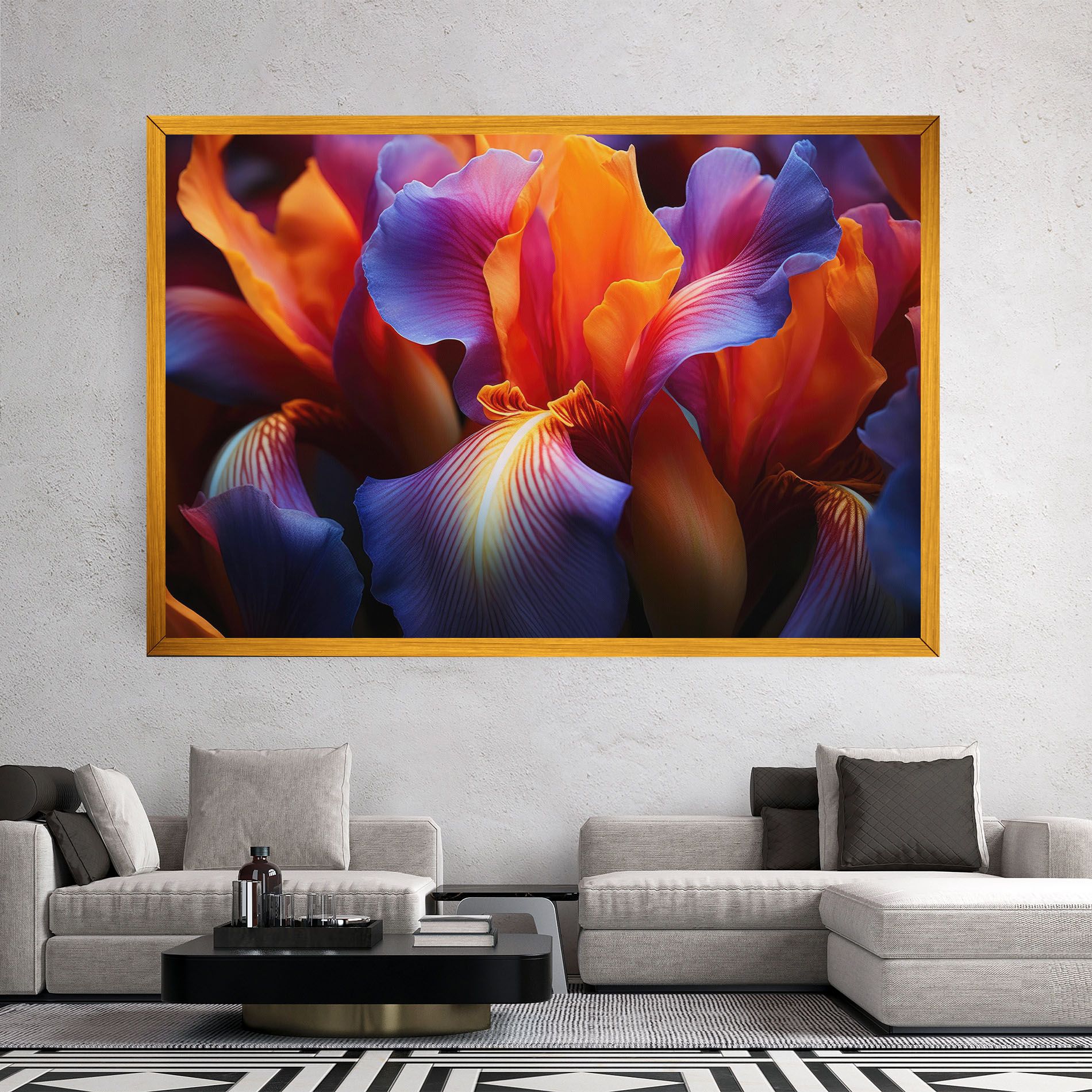 Orange Purple Iris mockup 2