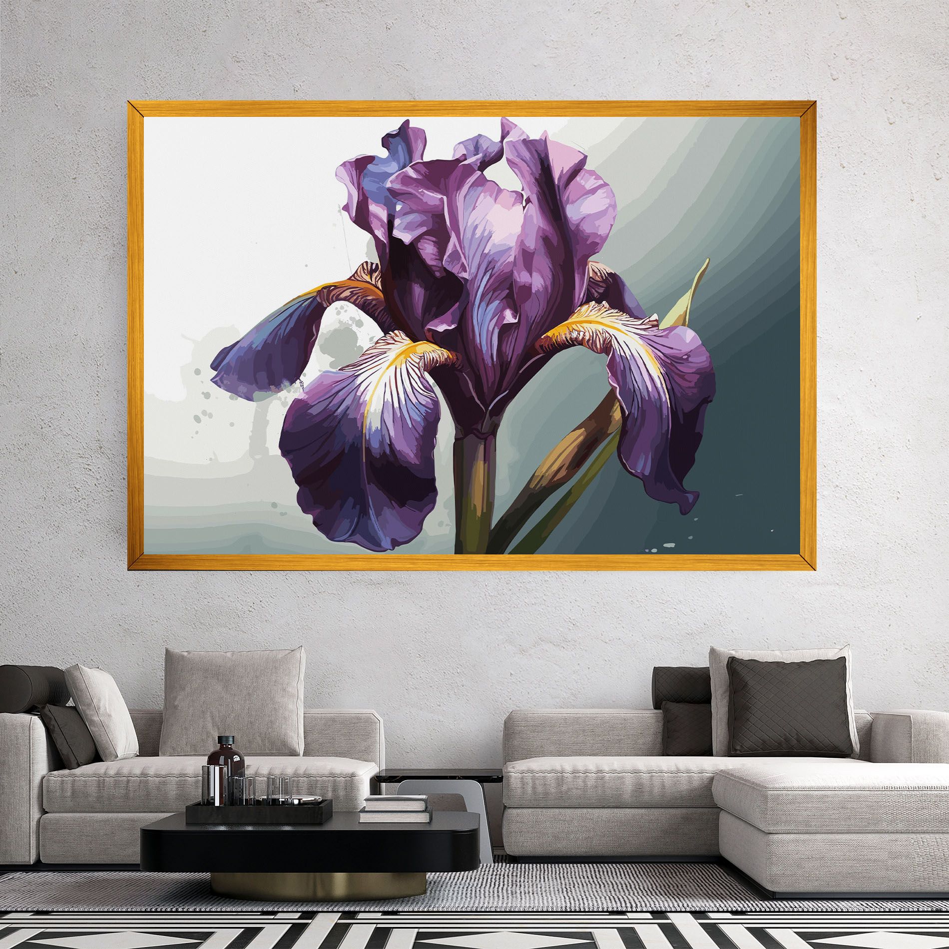 Purple Blue Iris mockup 2