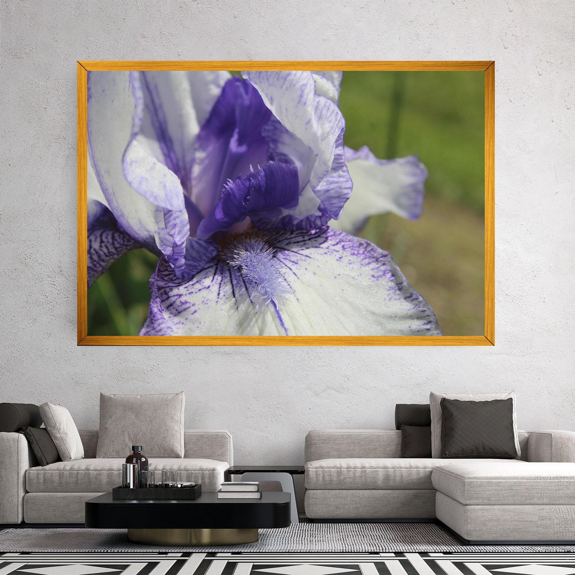 Vászonkép White Purple Iris mockup 2