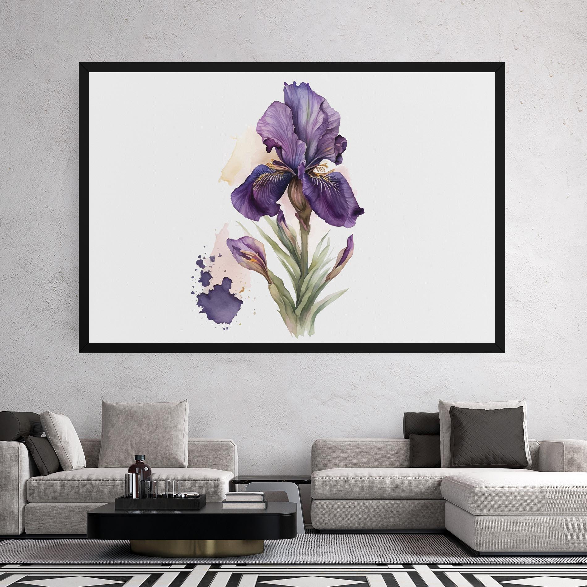 Vászonkép Beautiful Purple Iris mockup 2