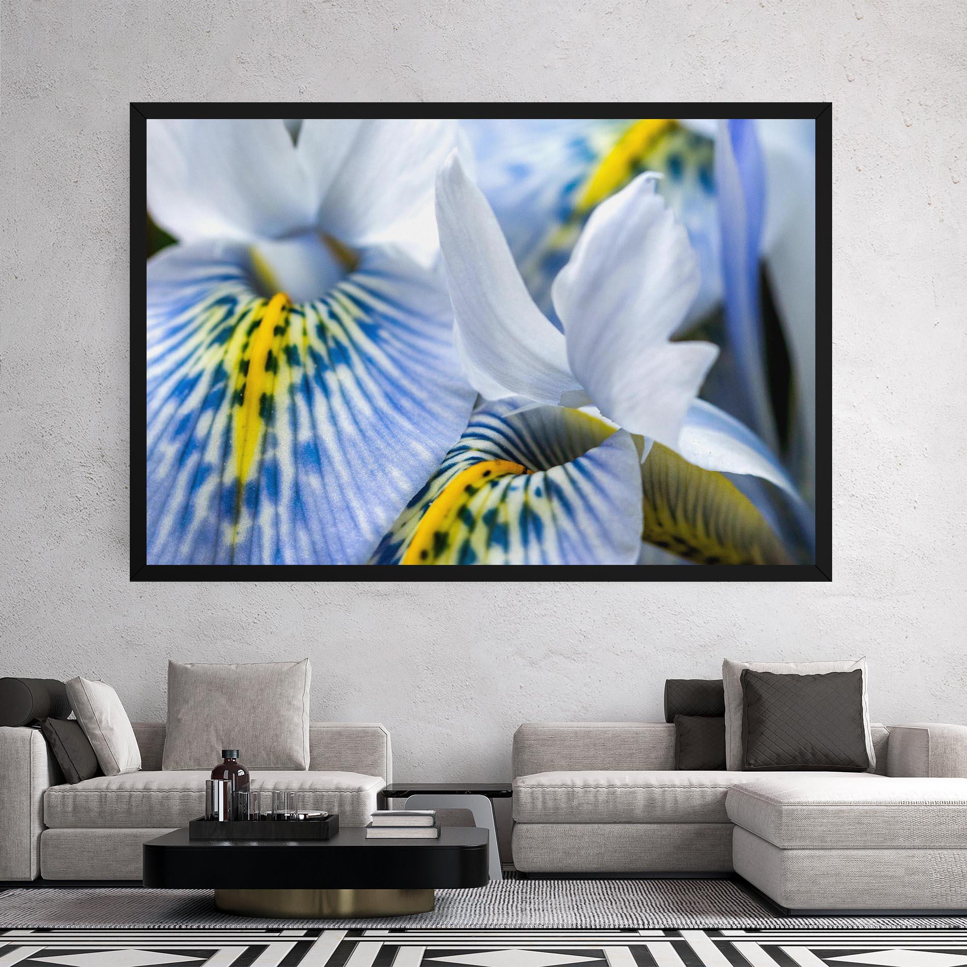 Vászonkép Blue Yellow Iris mockup 2