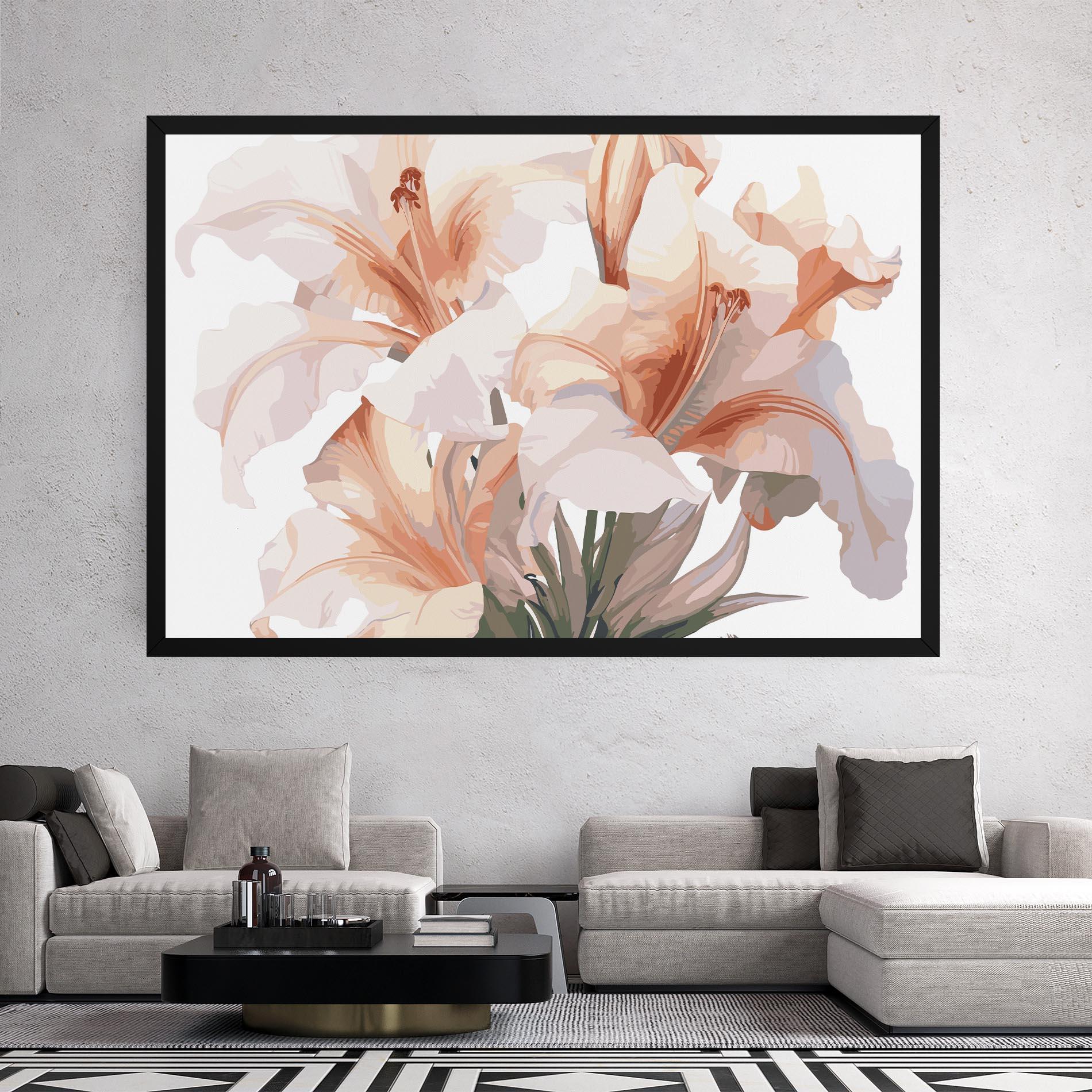 Vászonkép Light Orange Iris mockup 2