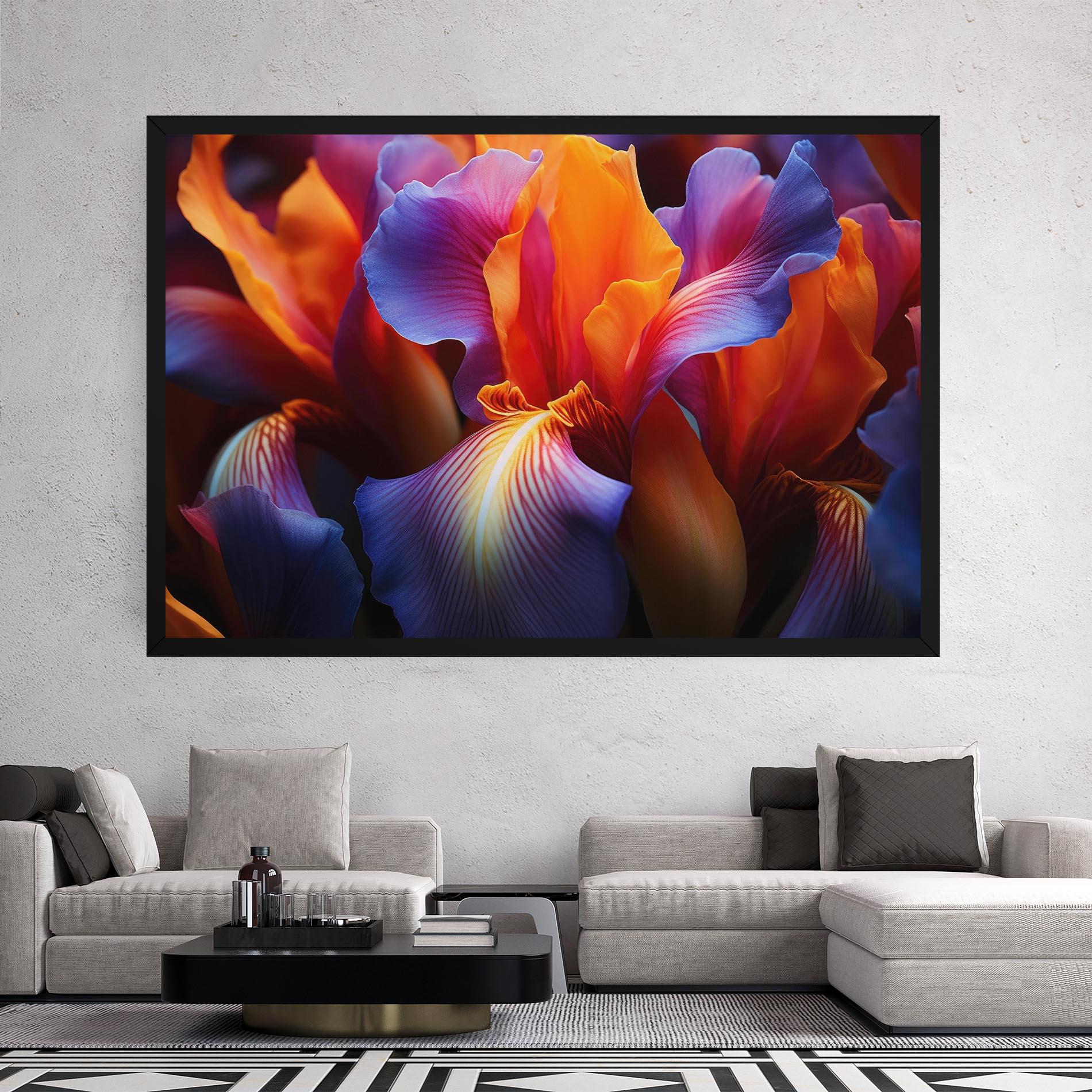 Vászonkép Orange Purple Iris mockup 2