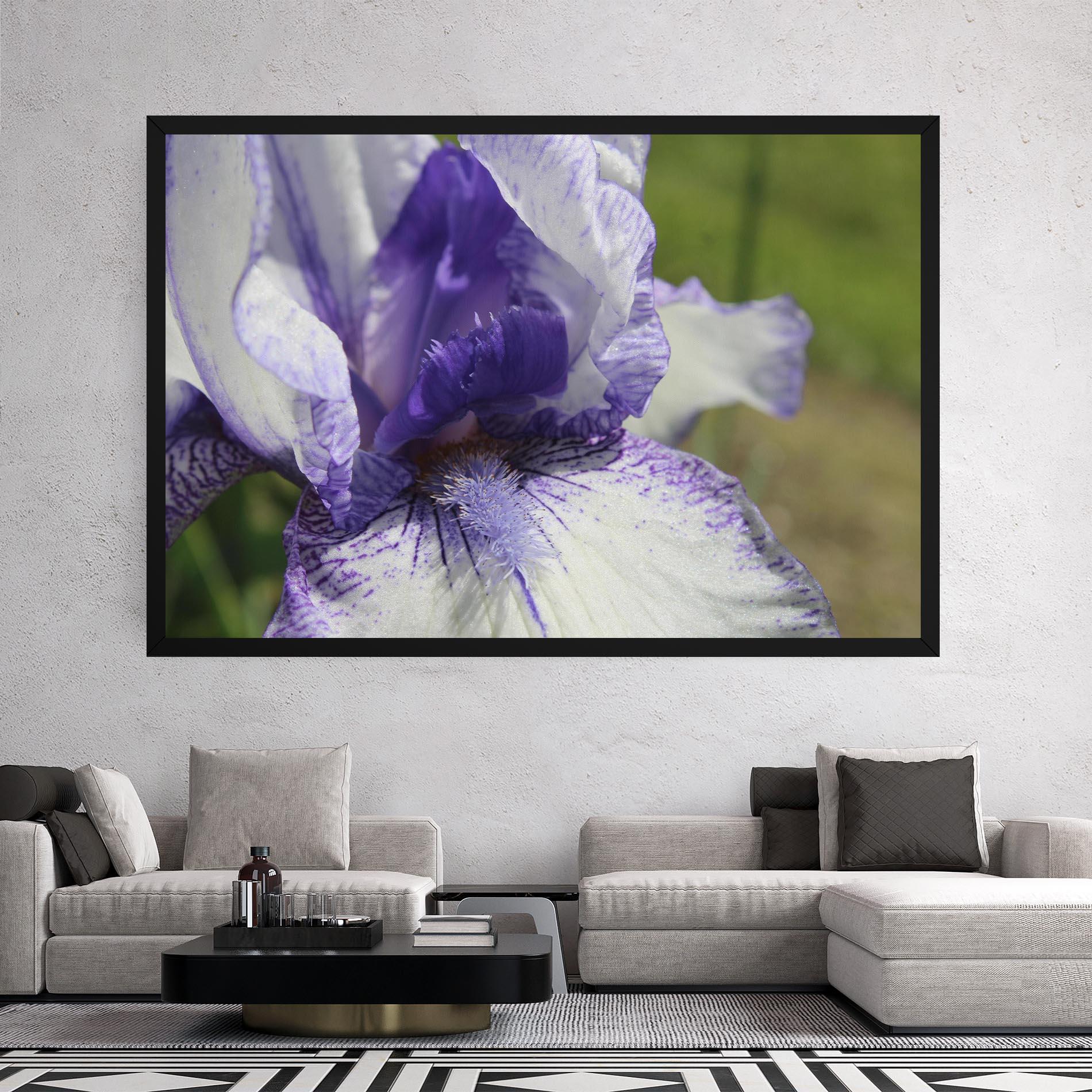 Vászonkép White Purple Iris mockup 2