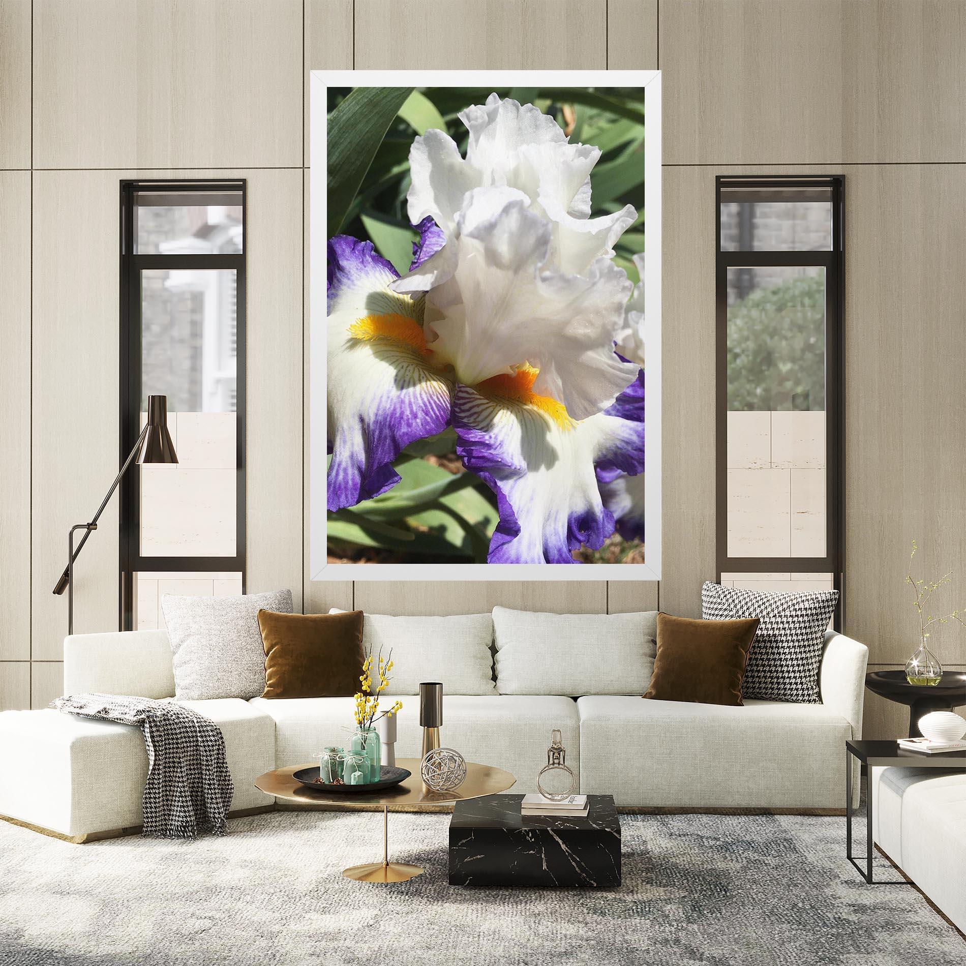 Vászonkép Garden White Purple Irirs mockup 2