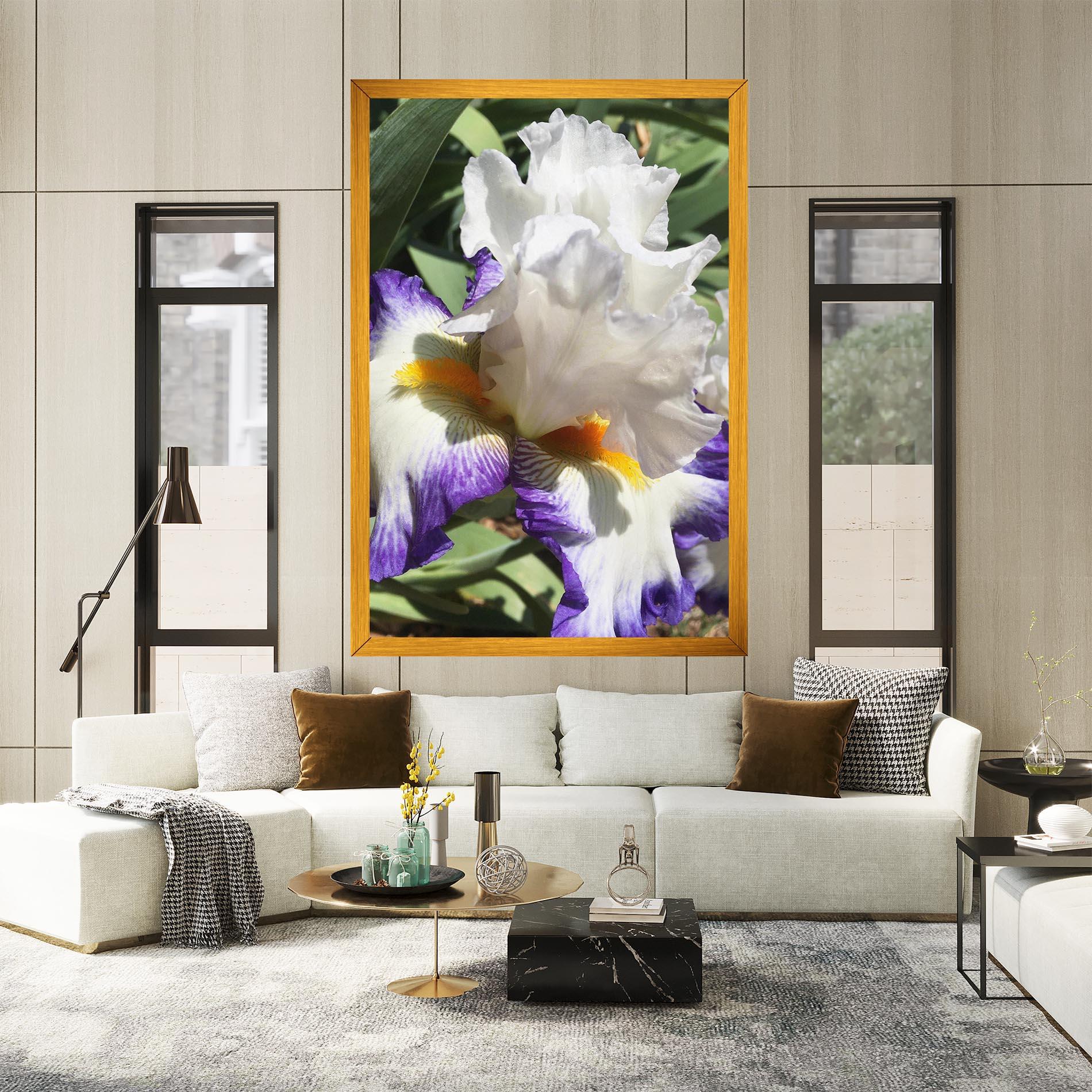 Vászonkép Garden White Purple Irirs mockup 2