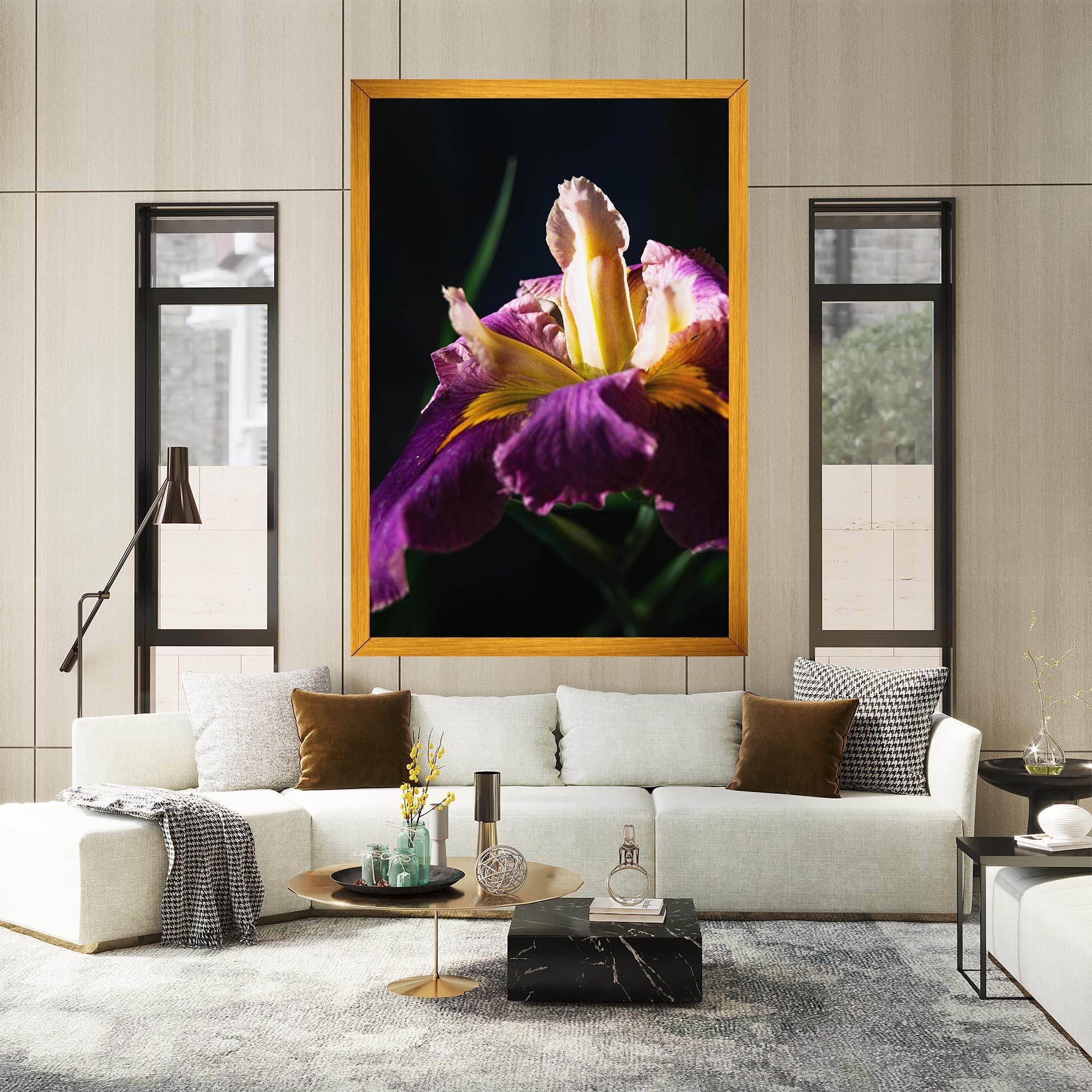 Vászonkép Pastel Yellow Iris mockup 2