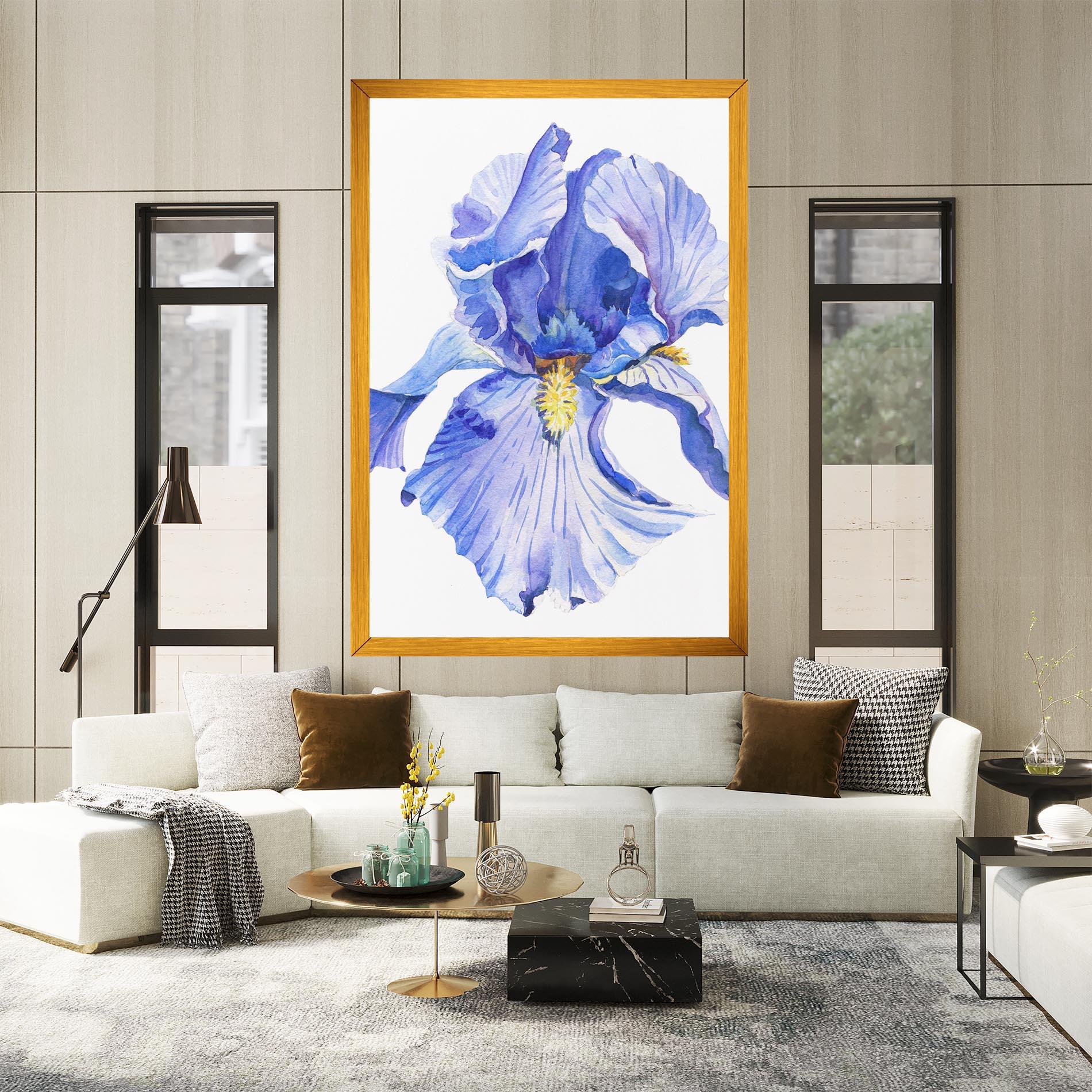 Vászonkép Purple Iris On White mockup 2