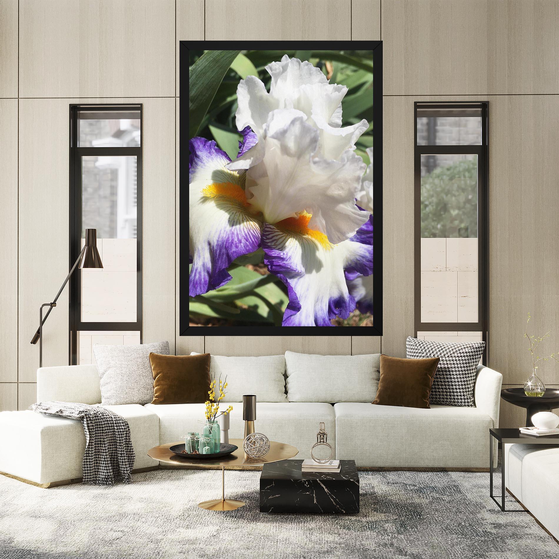 Vászonkép Garden White Purple Irirs mockup 2