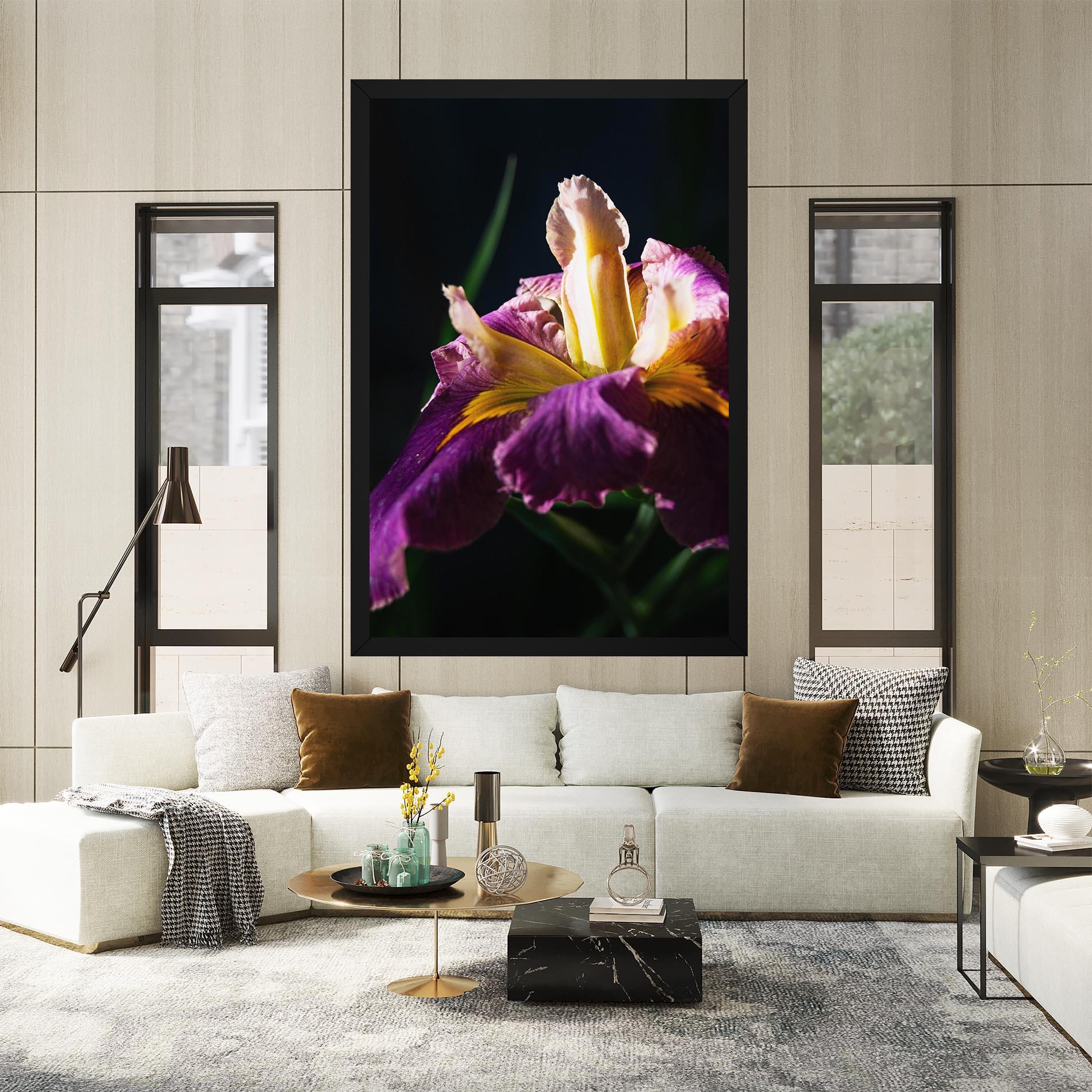 Vászonkép Pastel Yellow Iris mockup 2