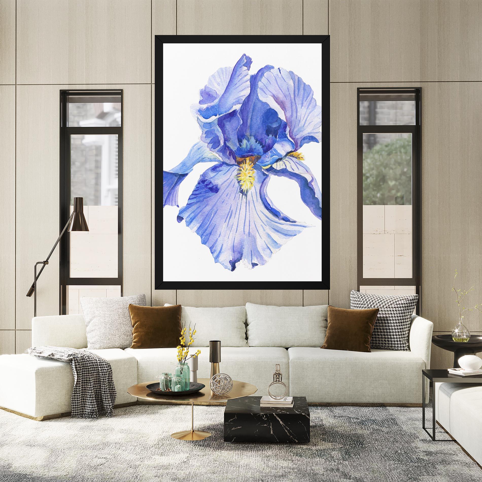 Vászonkép Purple Iris On White mockup 2