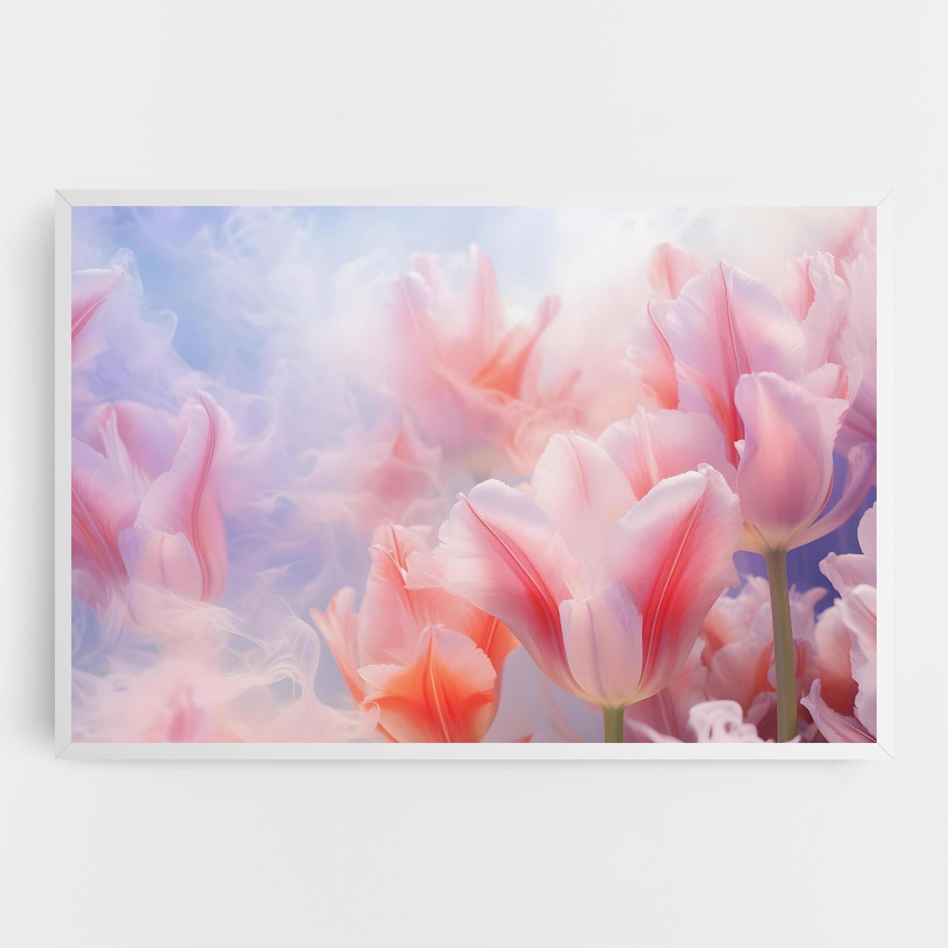 Vászonkép Dreamy Pink Tulips mockup 0