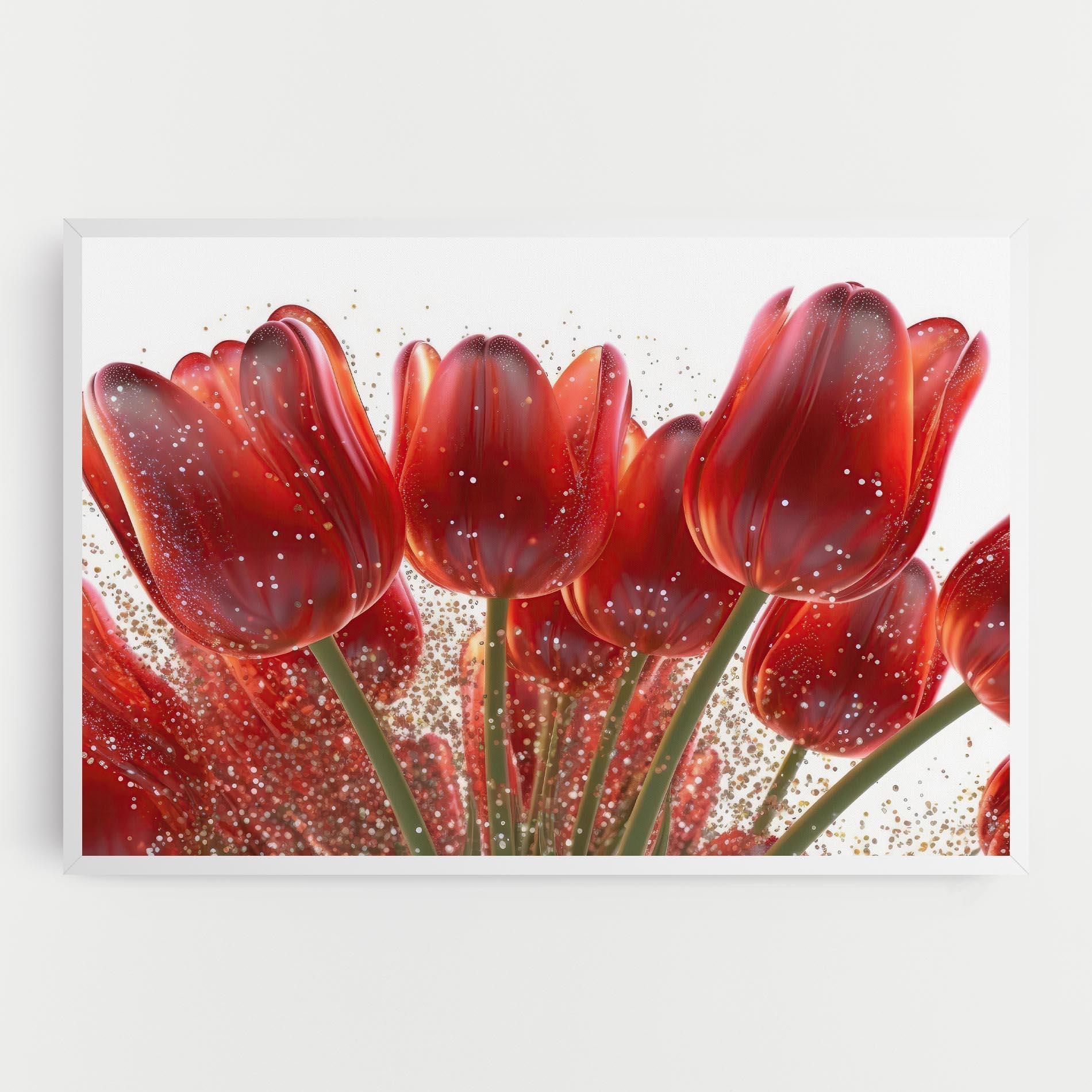 Vászonkép Glitter Red Tulips mockup 0
