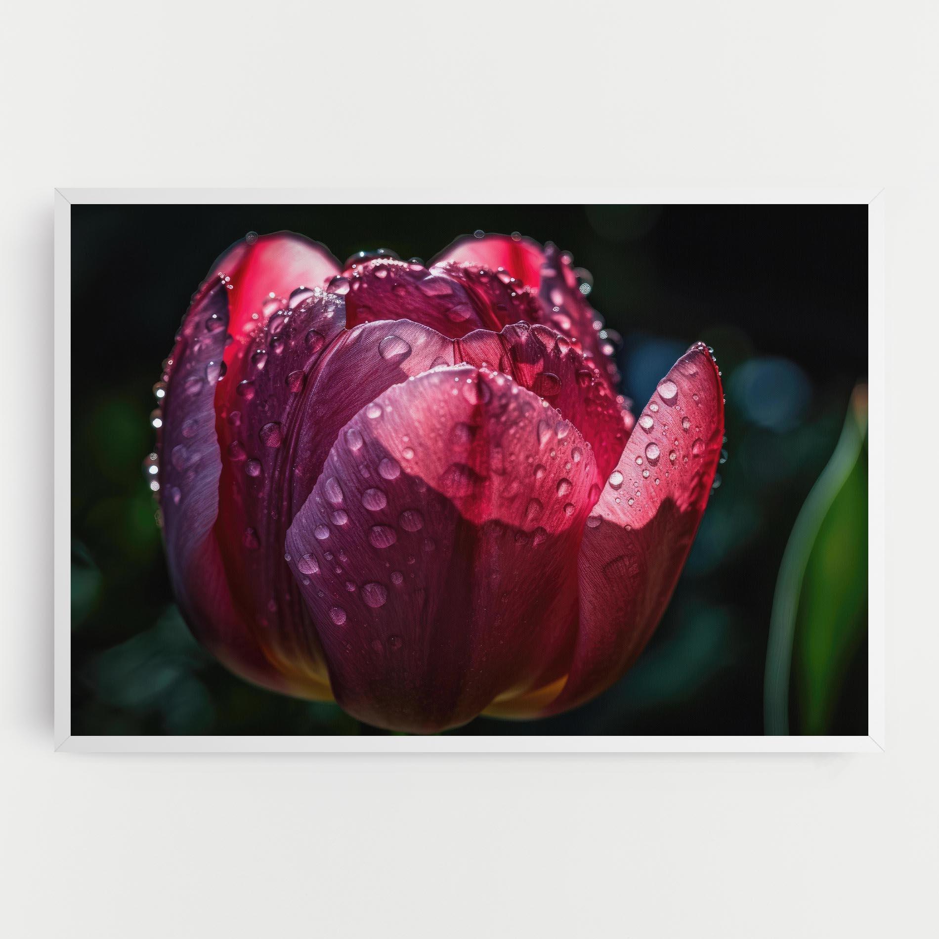 Vászonkép Pink Tulip After Rain mockup 0