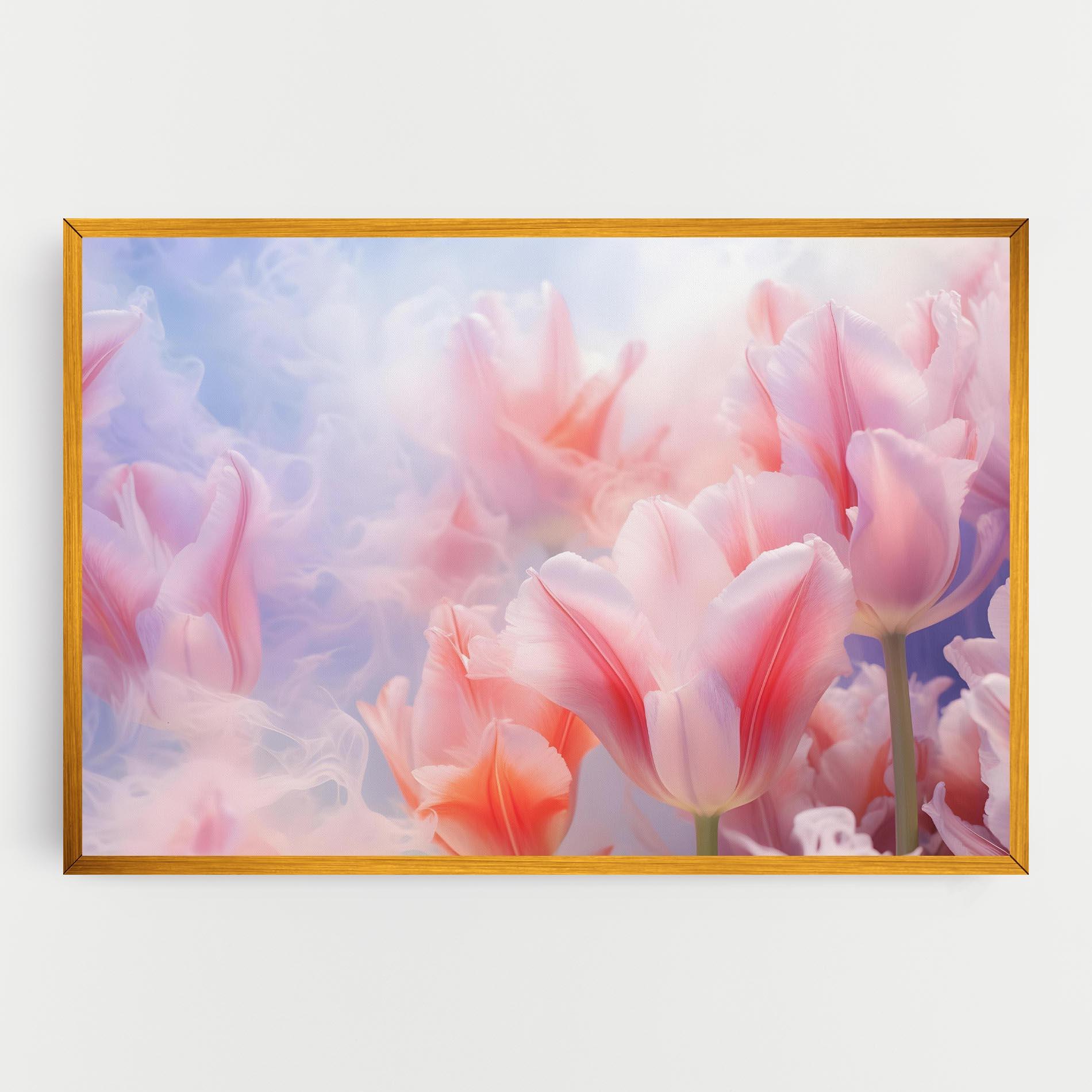 Vászonkép Dreamy Pink Tulips mockup 0