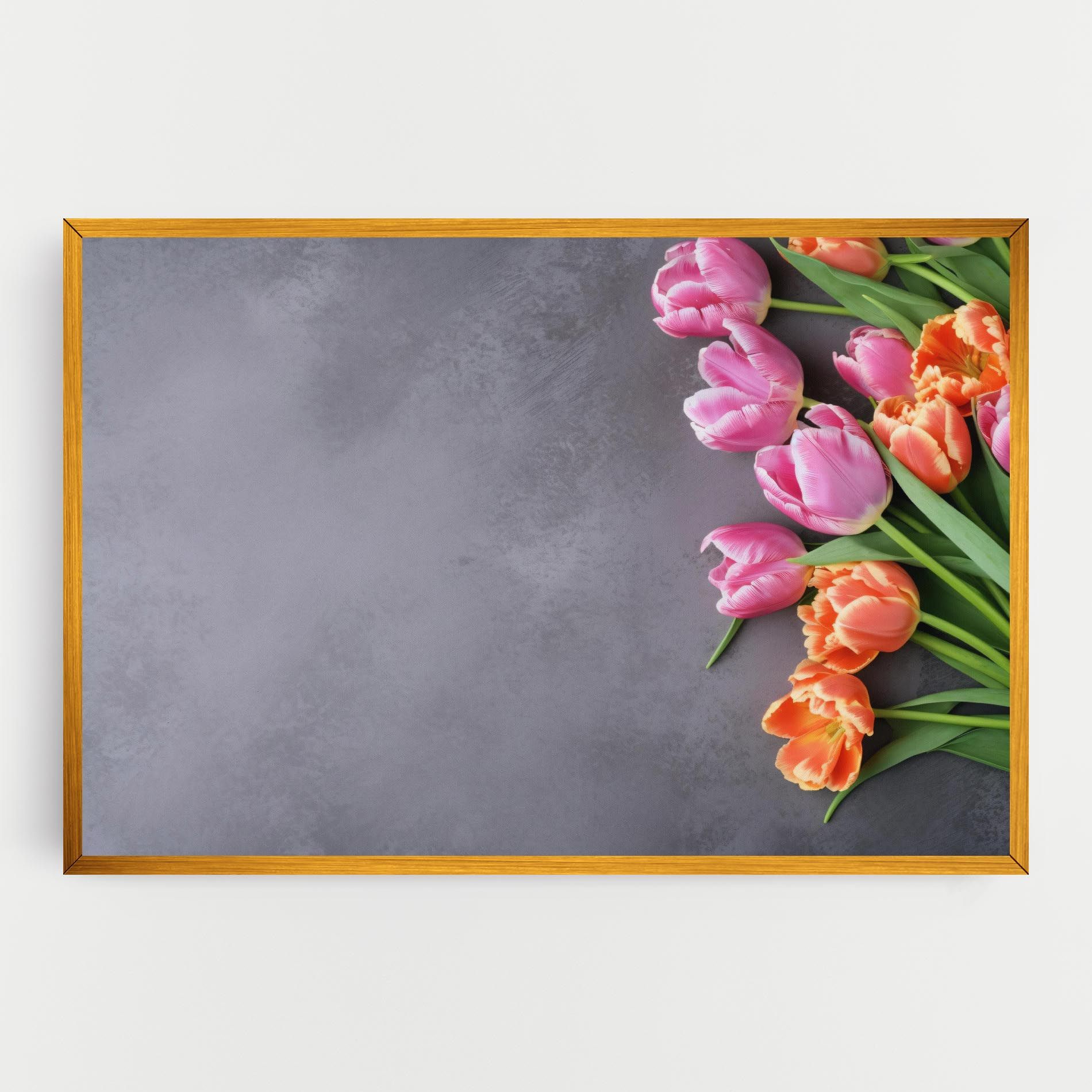 Light Orange Pink Tulips mockup 0