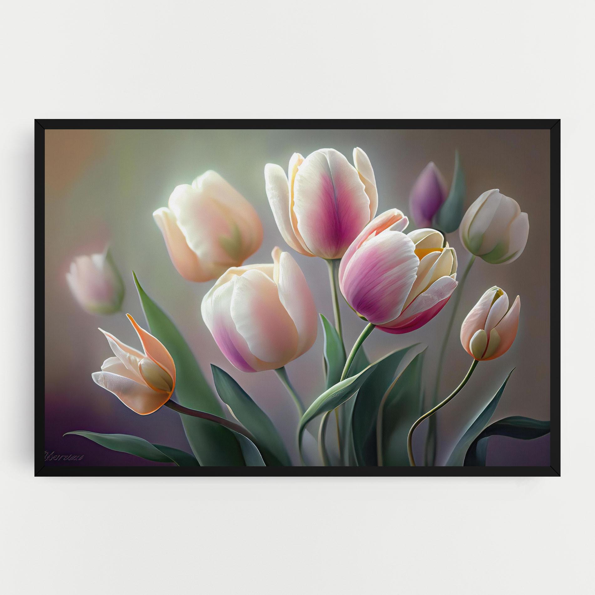 Vászonkép Pretty Tulips mockup 0