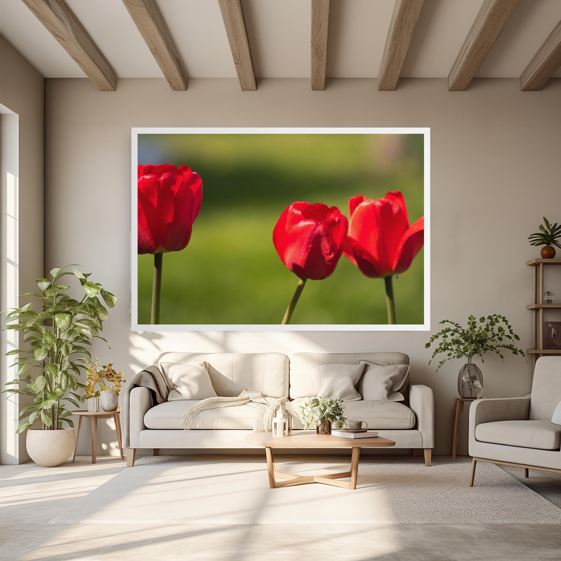 Vászonkép 3 Red Tulips mockup 6