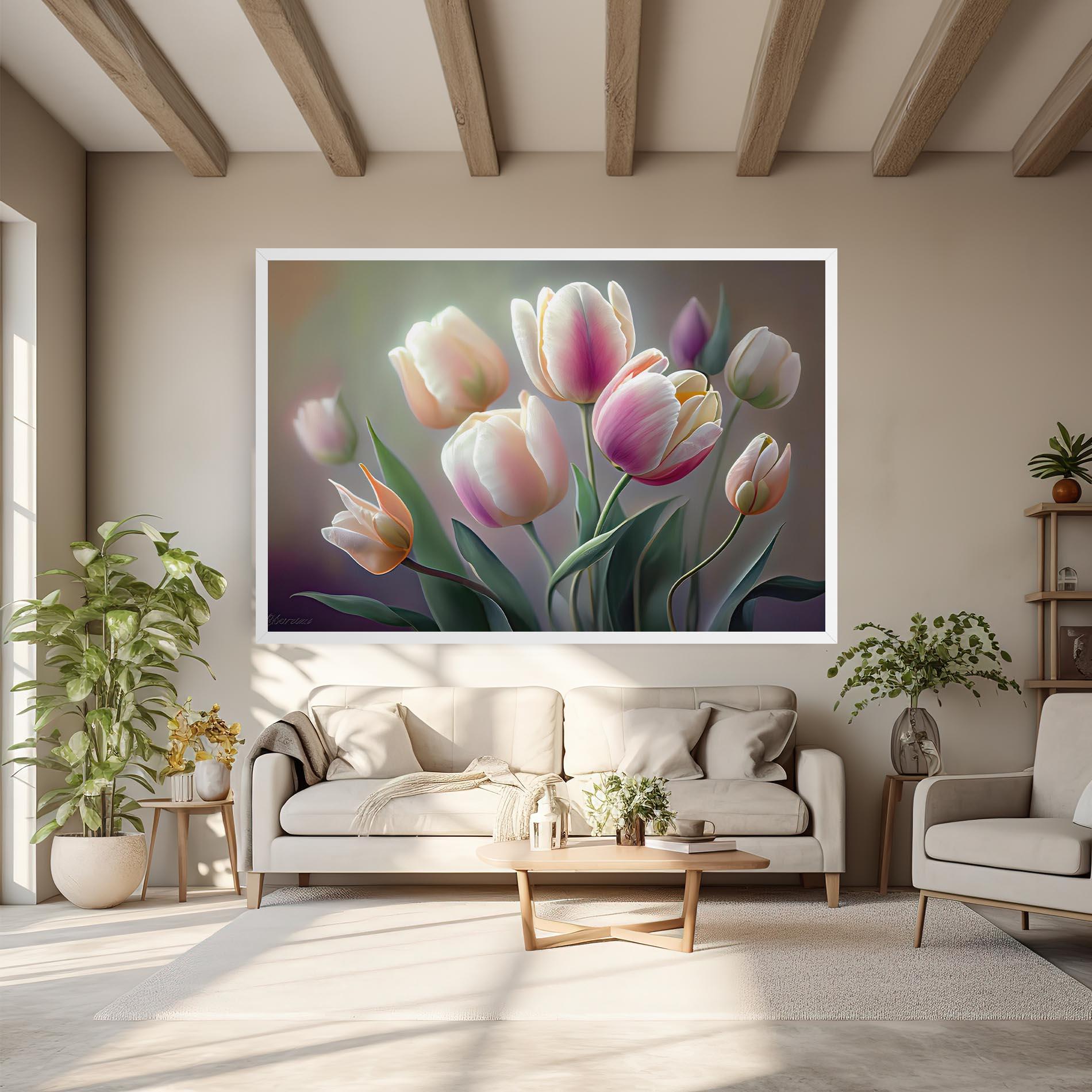 Vászonkép Pretty Tulips mockup 6
