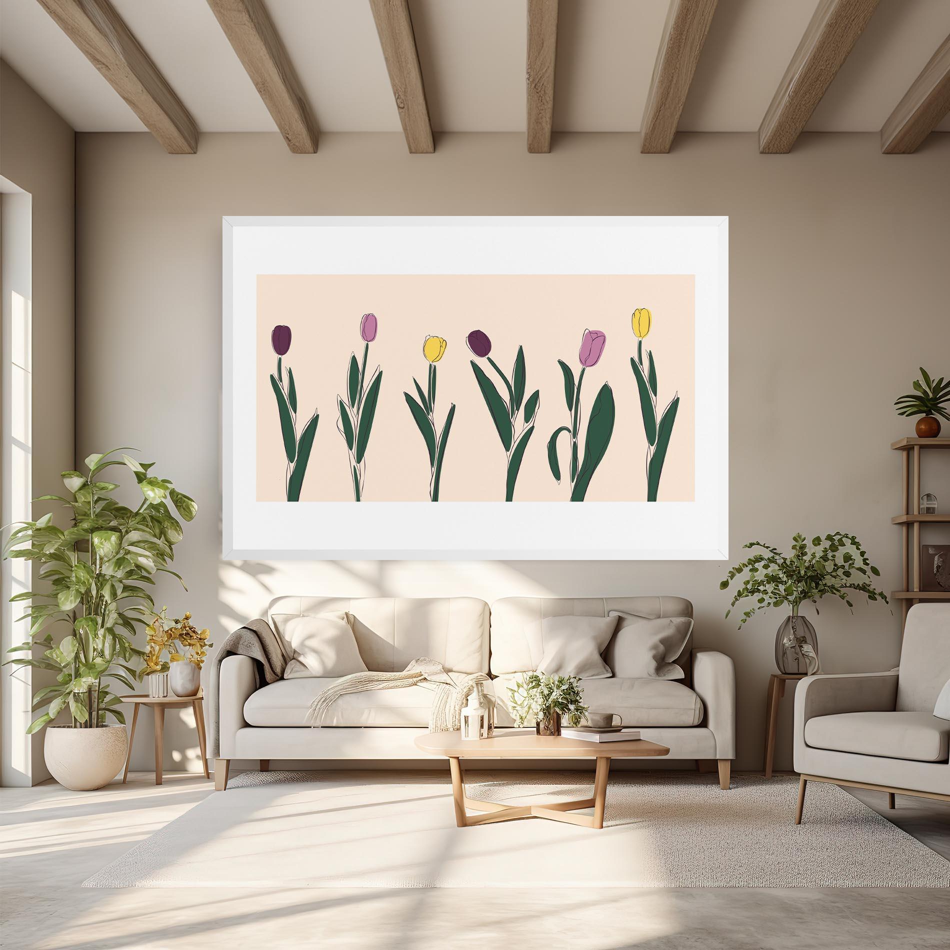 Vászonkép Tulips Set mockup 6