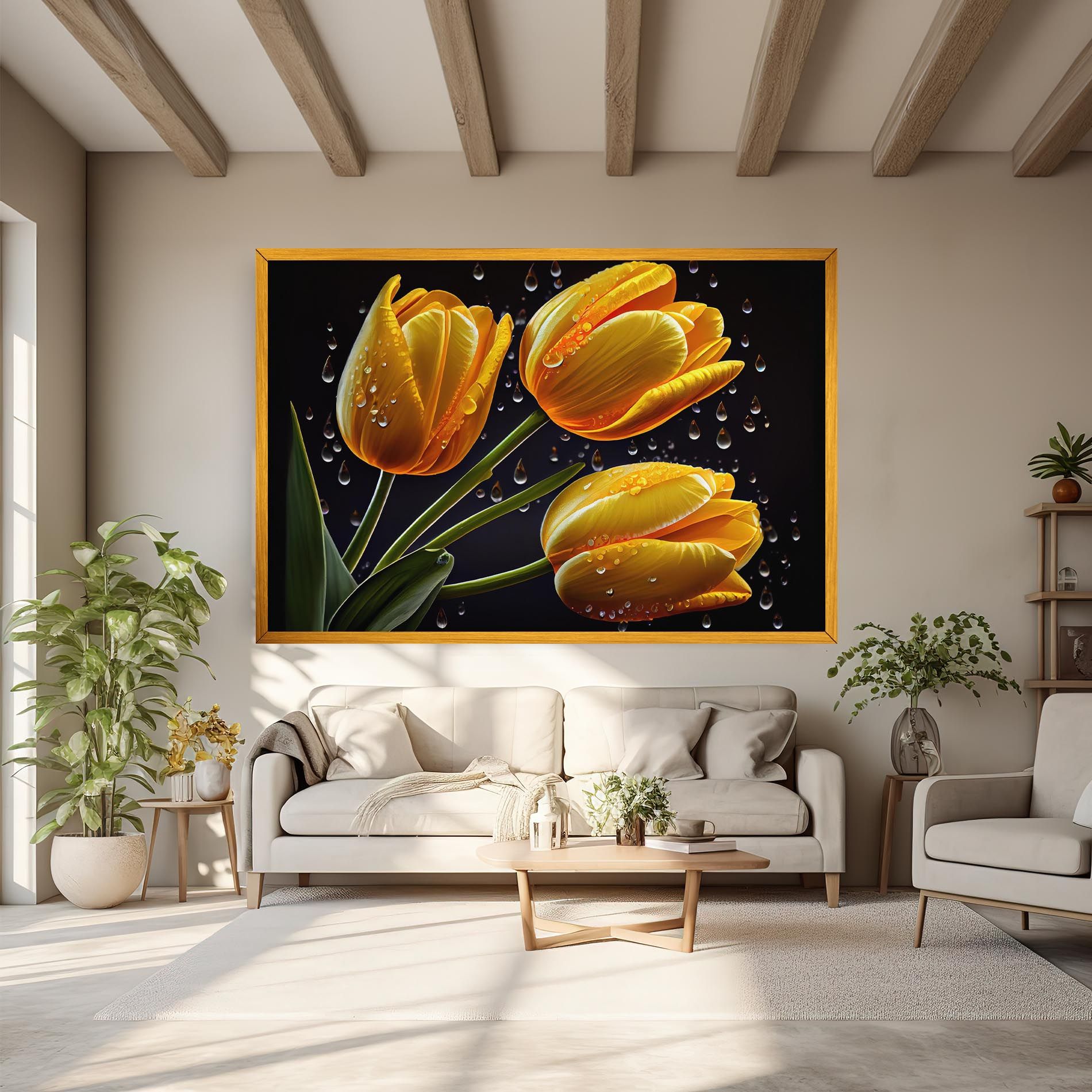 3 Yellow Tulips mockup 6
