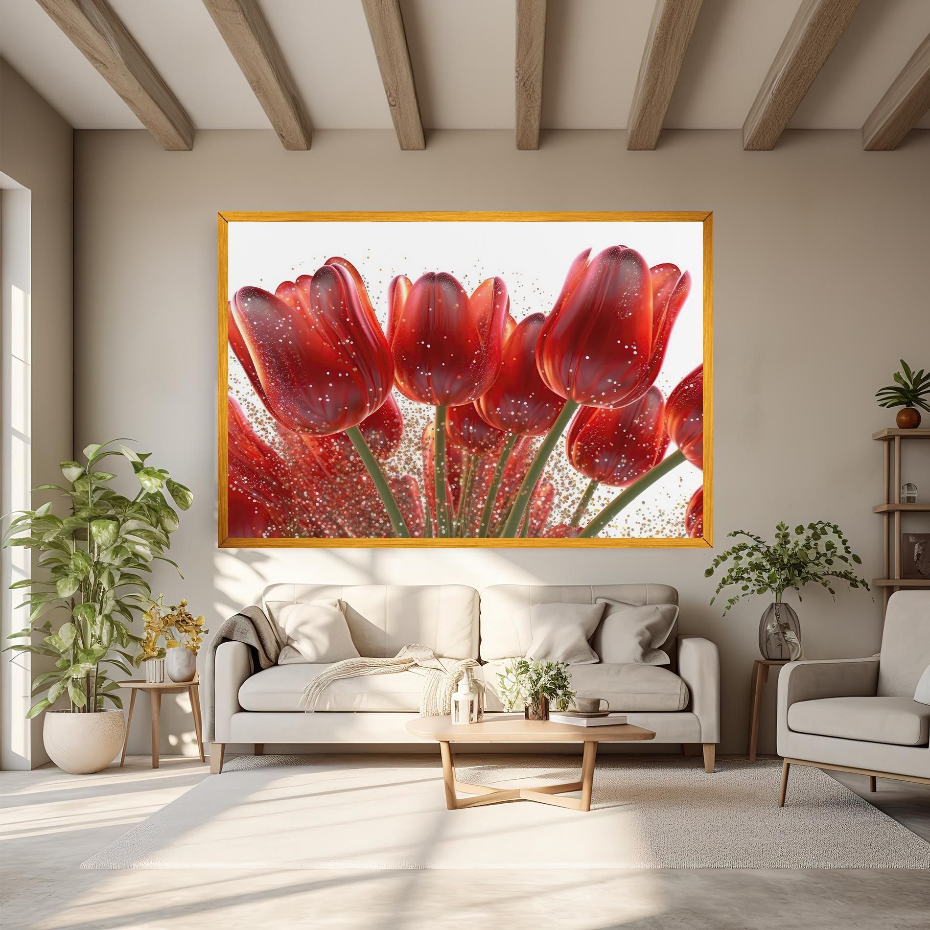 Glitter Red Tulips mockup 6