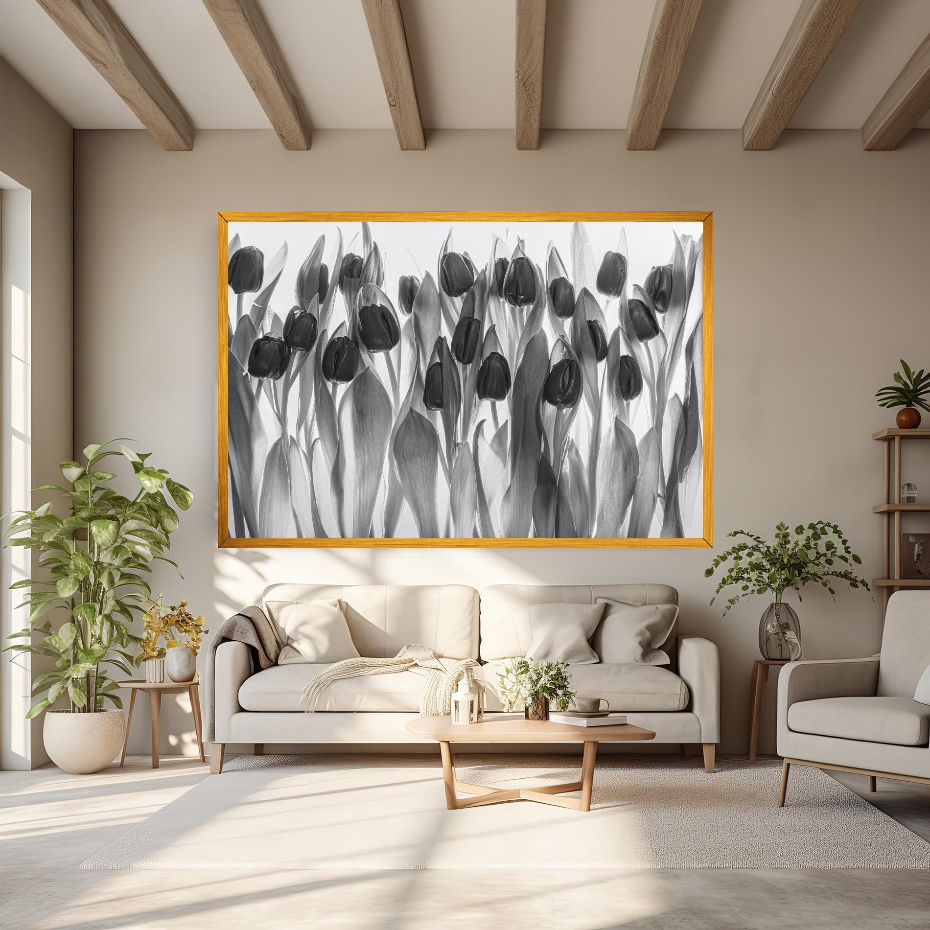 Vászonkép Grey Tulips mockup 6