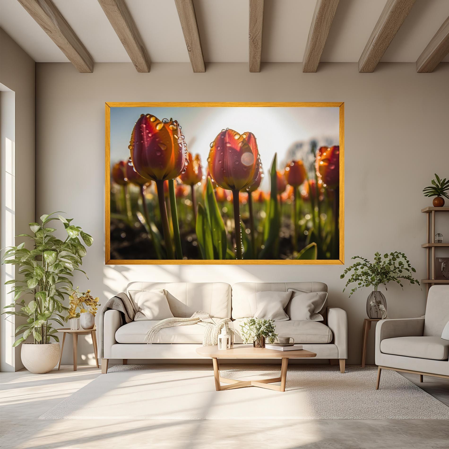 Orange Tulips After Rain mockup 6