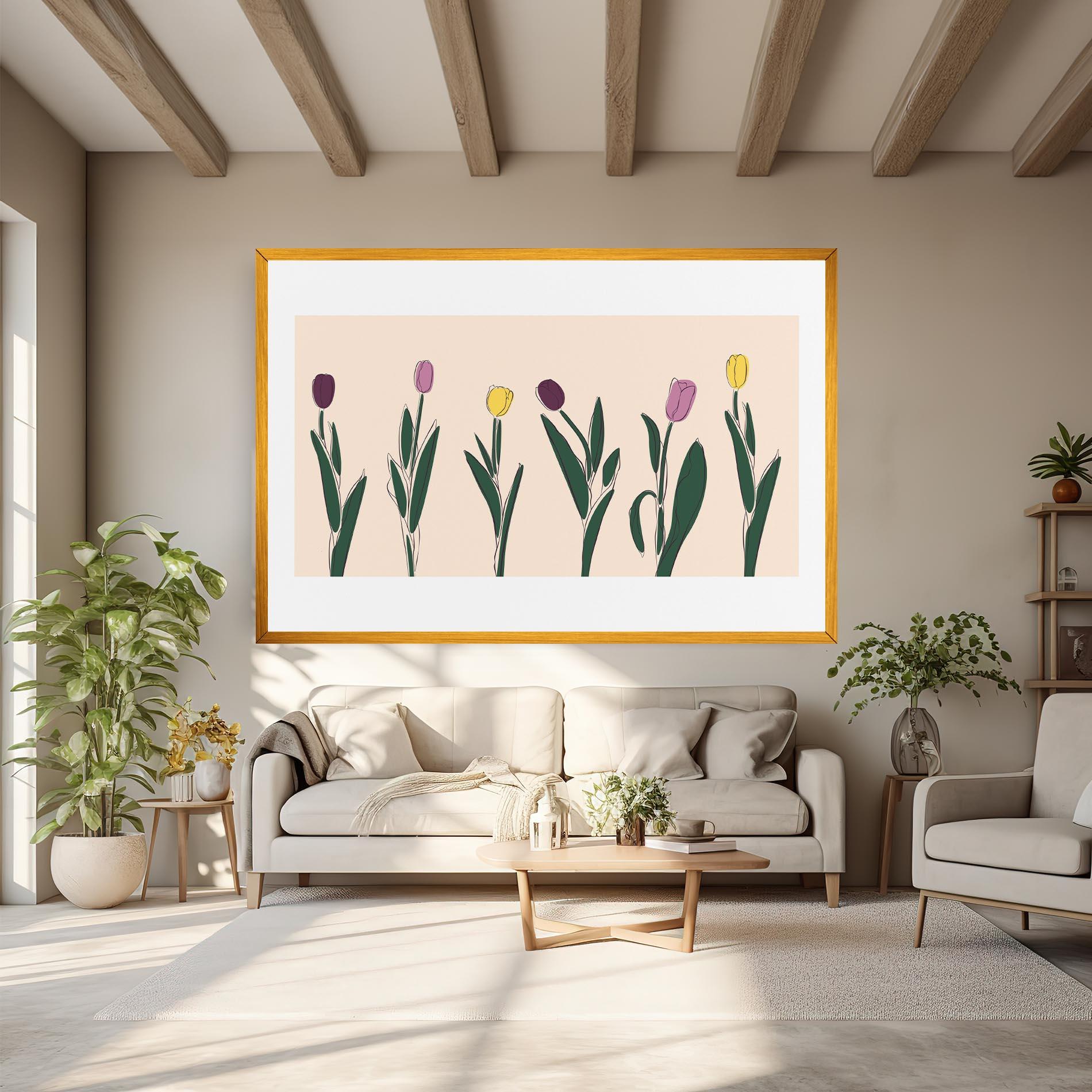 Vászonkép Tulips Set mockup 6