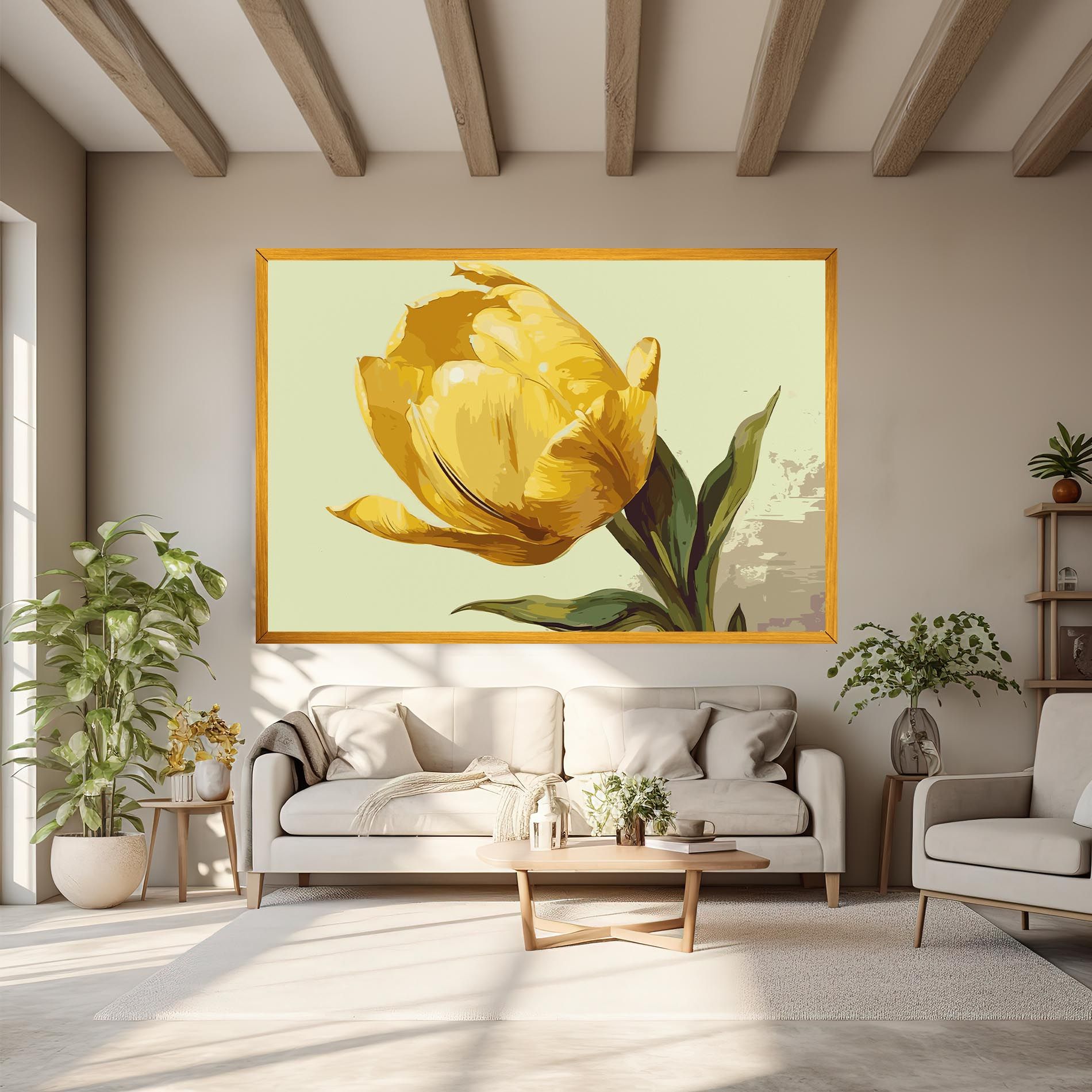 Yellow Shiny Tulip mockup 6
