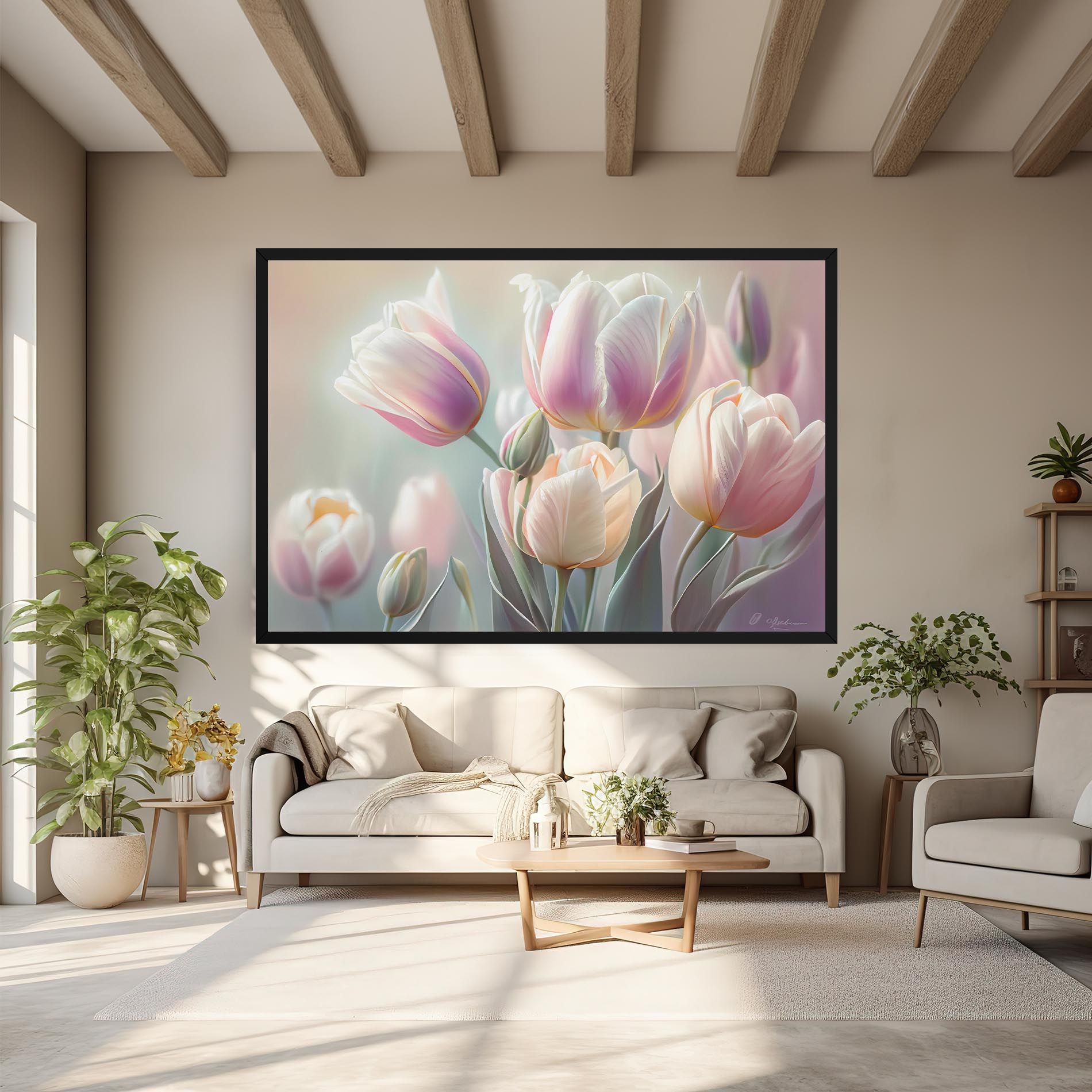 Dreamy White Tulips mockup 6