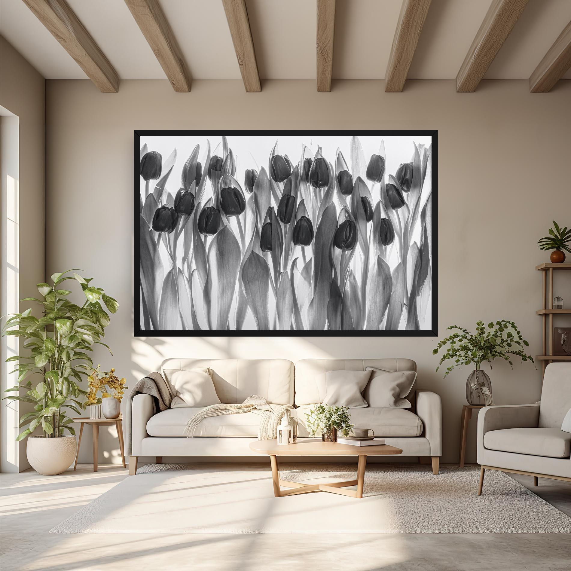Vászonkép Grey Tulips mockup 6