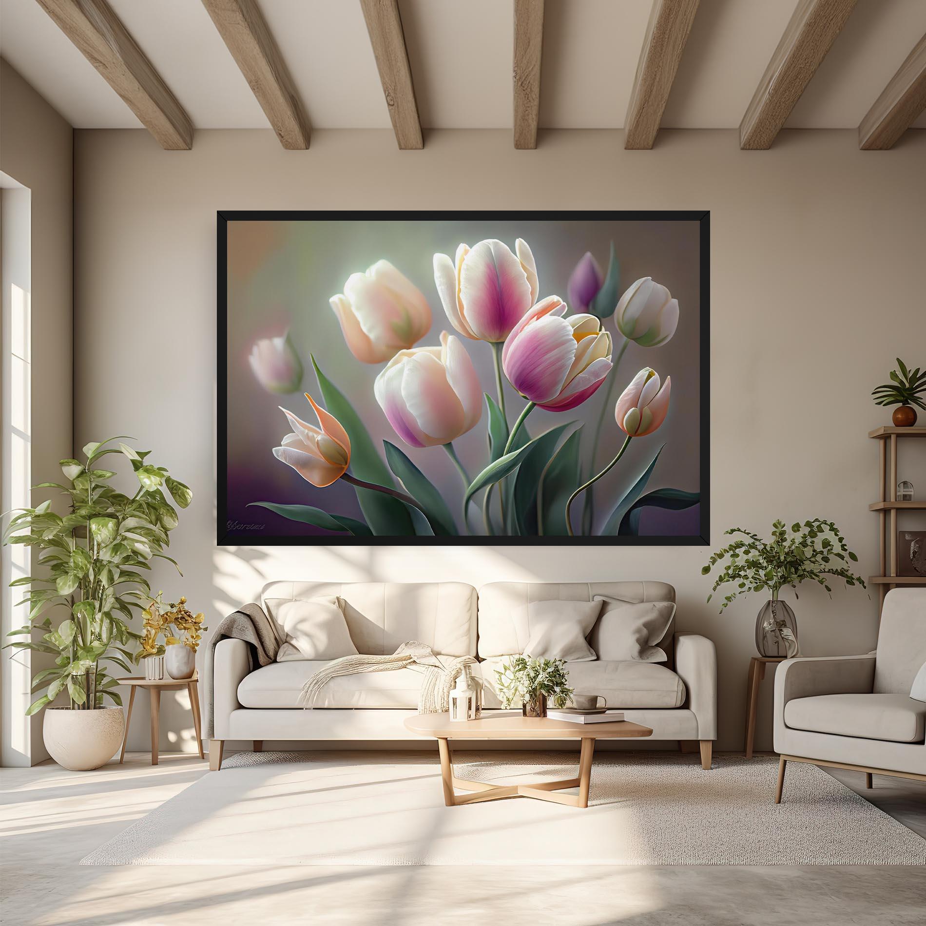 Vászonkép Pretty Tulips mockup 6